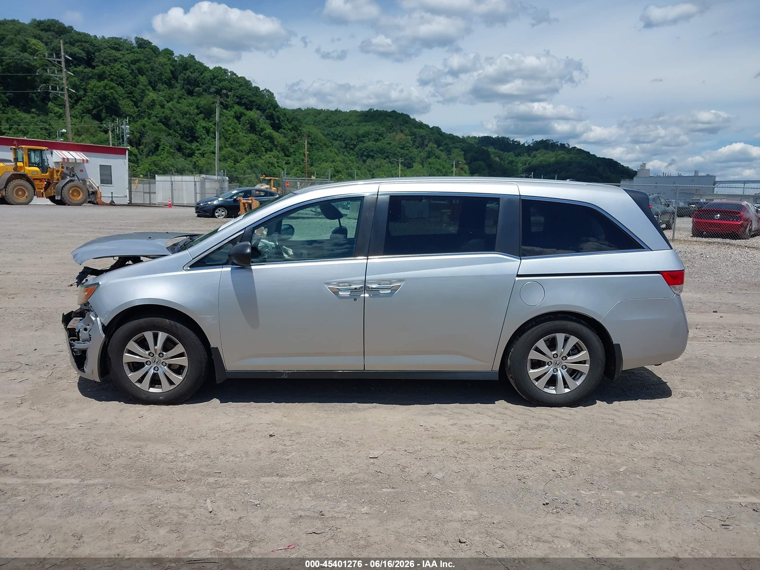 2015 Honda Odyssey Ex-l Gray vin: 5FNRL5H68FB088214
