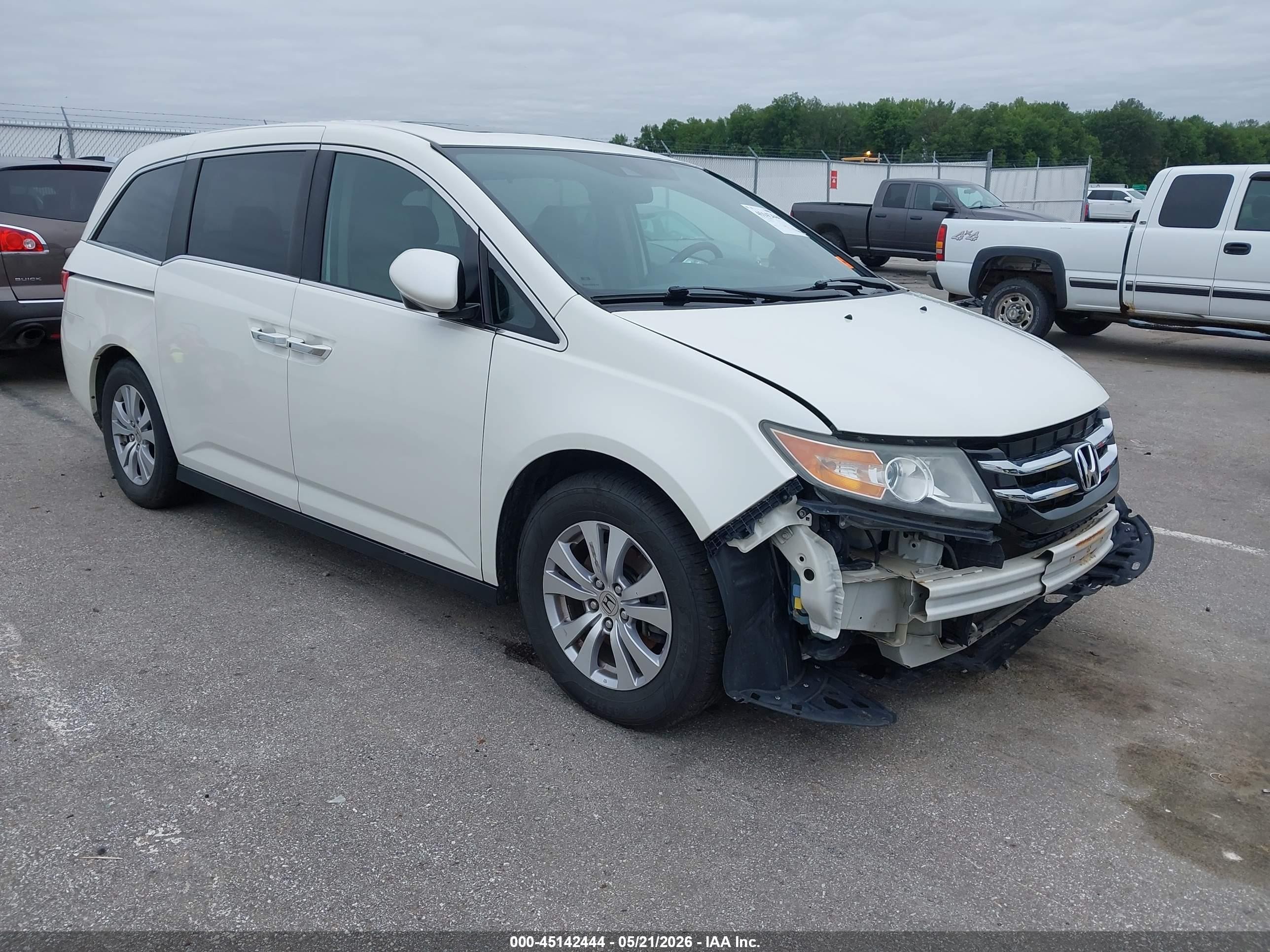 2015 Honda Odyssey Ex-l White vin: 5FNRL5H68FB088987