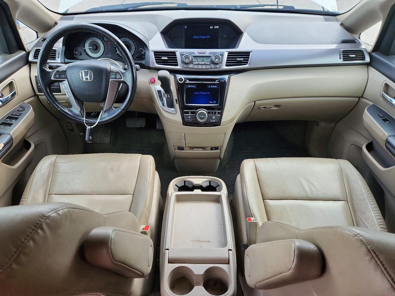2015 Honda Odyssey Exl White vin: 5FNRL5H68FB124404