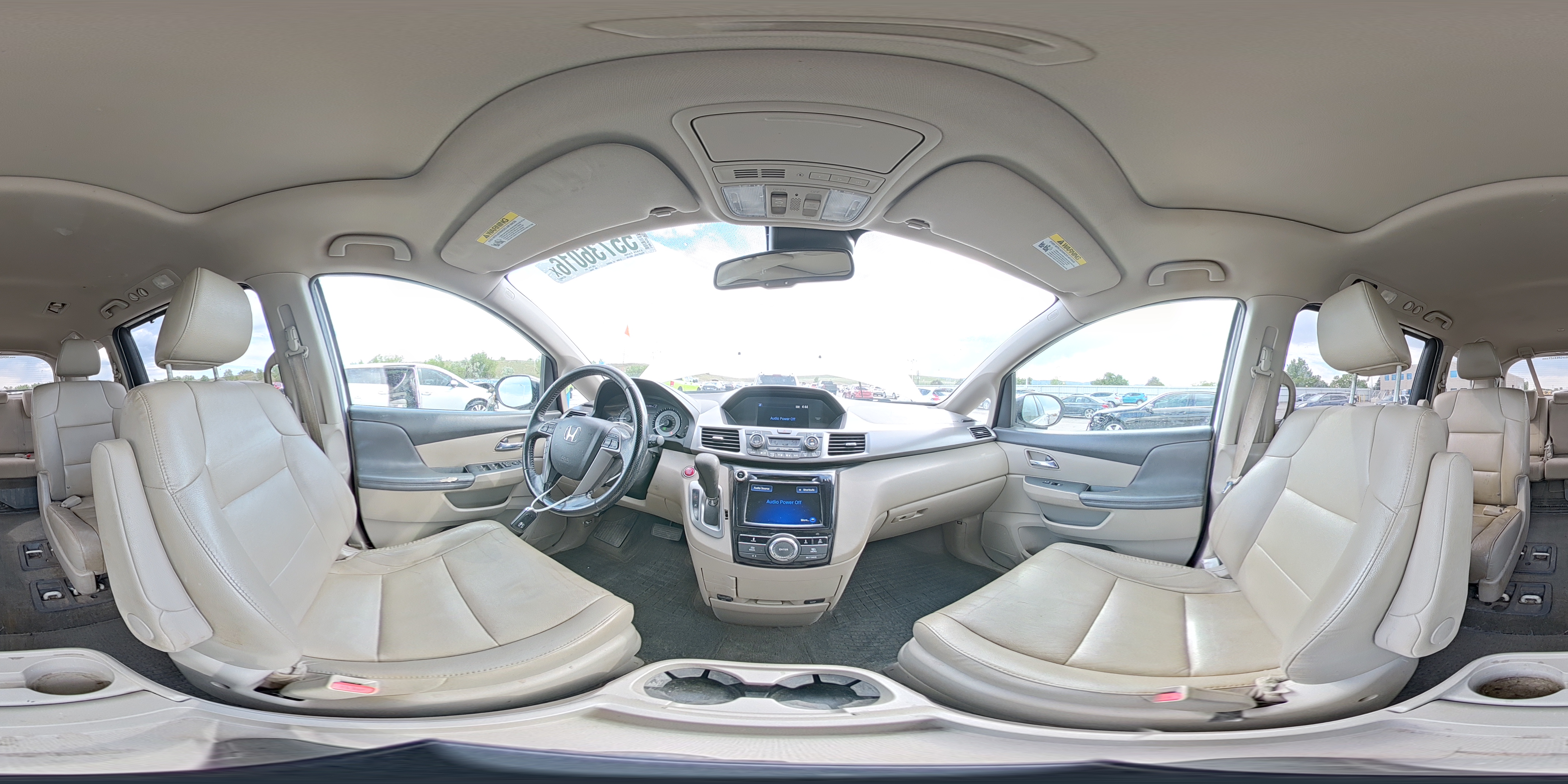 2015 Honda Odyssey Exl White vin: 5FNRL5H68FB124404