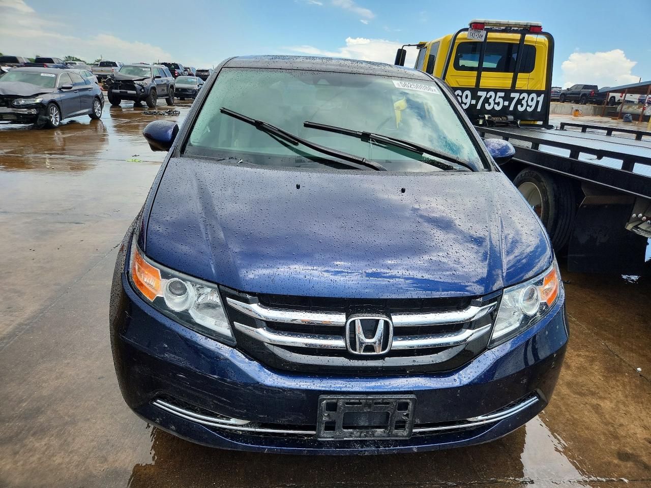 2016 Honda Odyssey Exl Blue vin: 5FNRL5H68GB044697