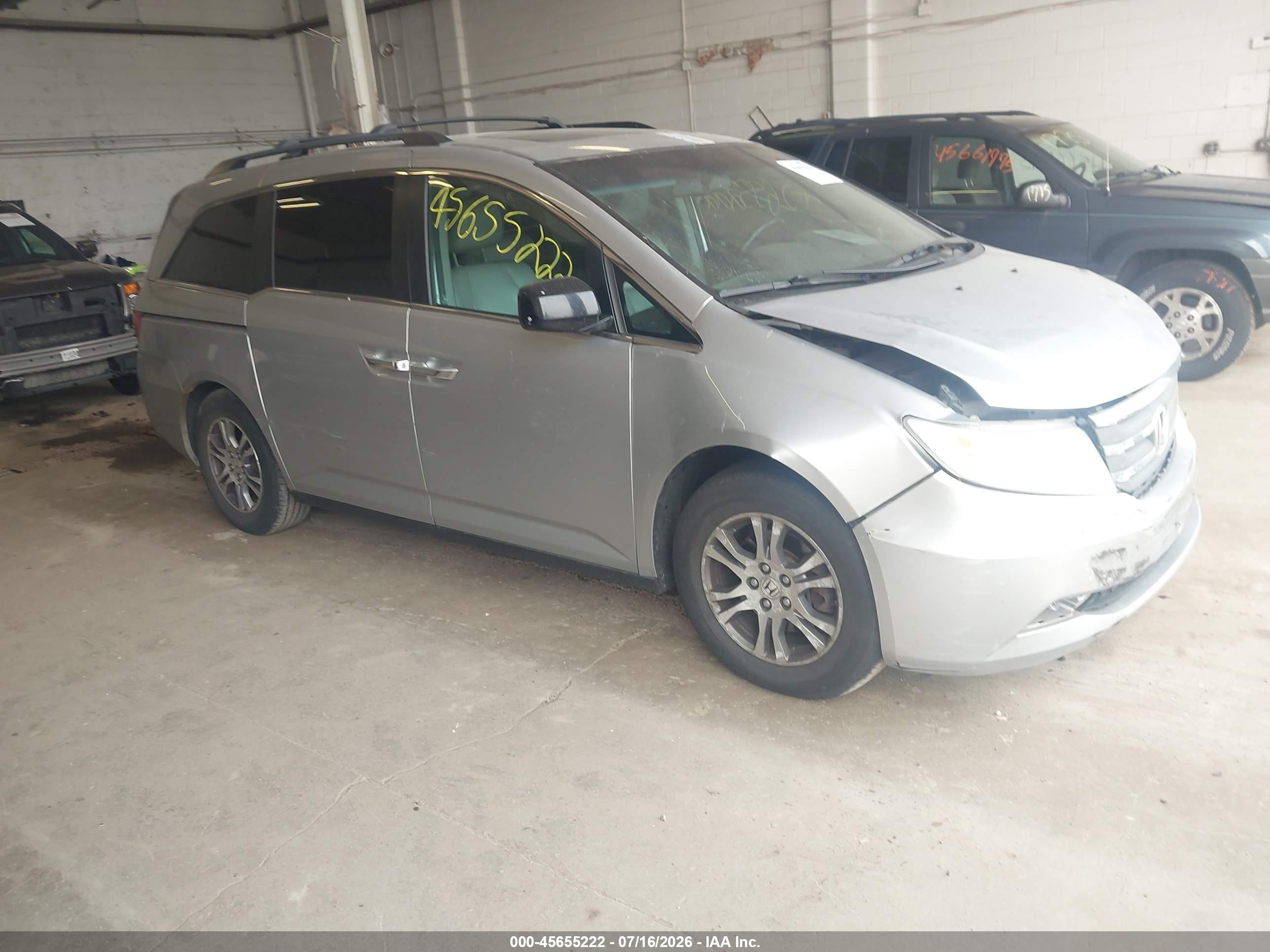 2011 Honda Odyssey Ex-l Silver vin: 5FNRL5H69BB021177