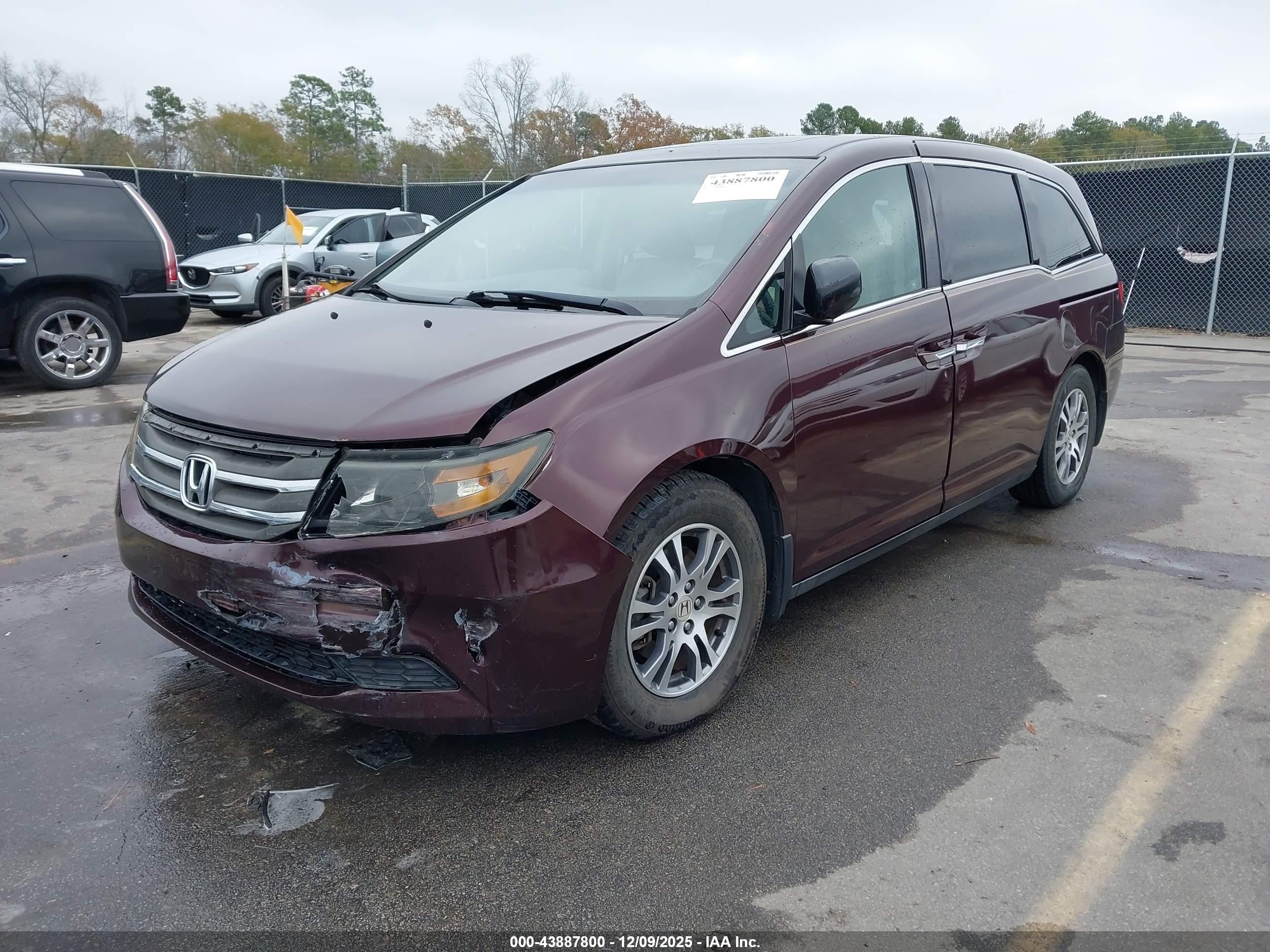 2011 Honda Odyssey Ex-l Maroon vin: 5FNRL5H69BB041302