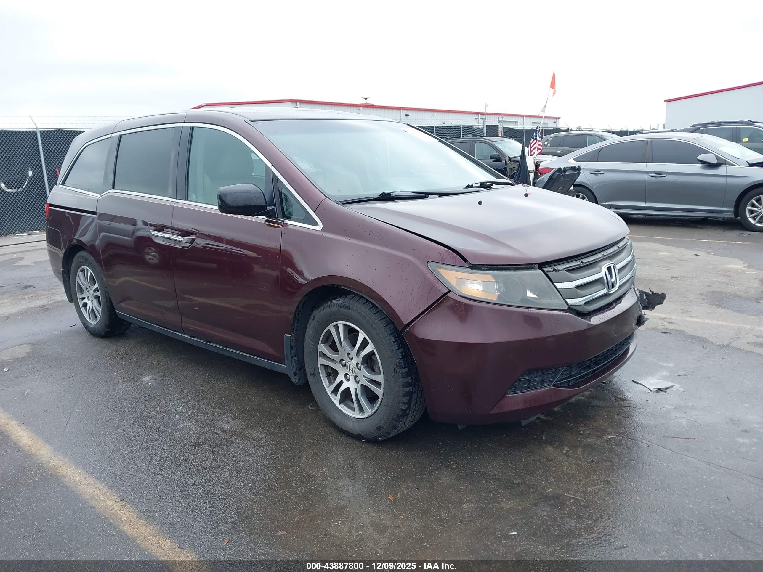 2011 Honda Odyssey Ex-l Maroon vin: 5FNRL5H69BB041302