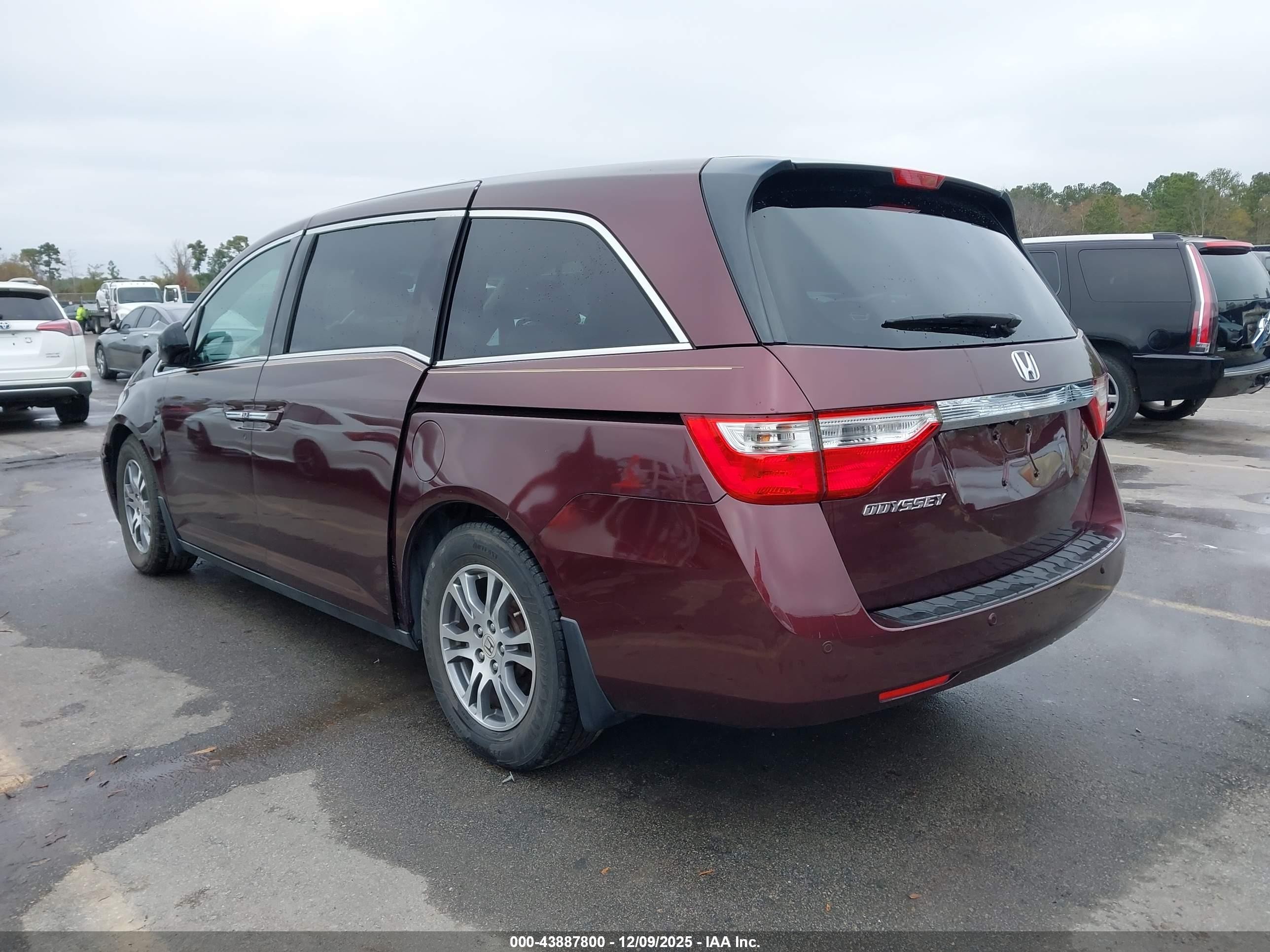 2011 Honda Odyssey Ex-l Maroon vin: 5FNRL5H69BB041302