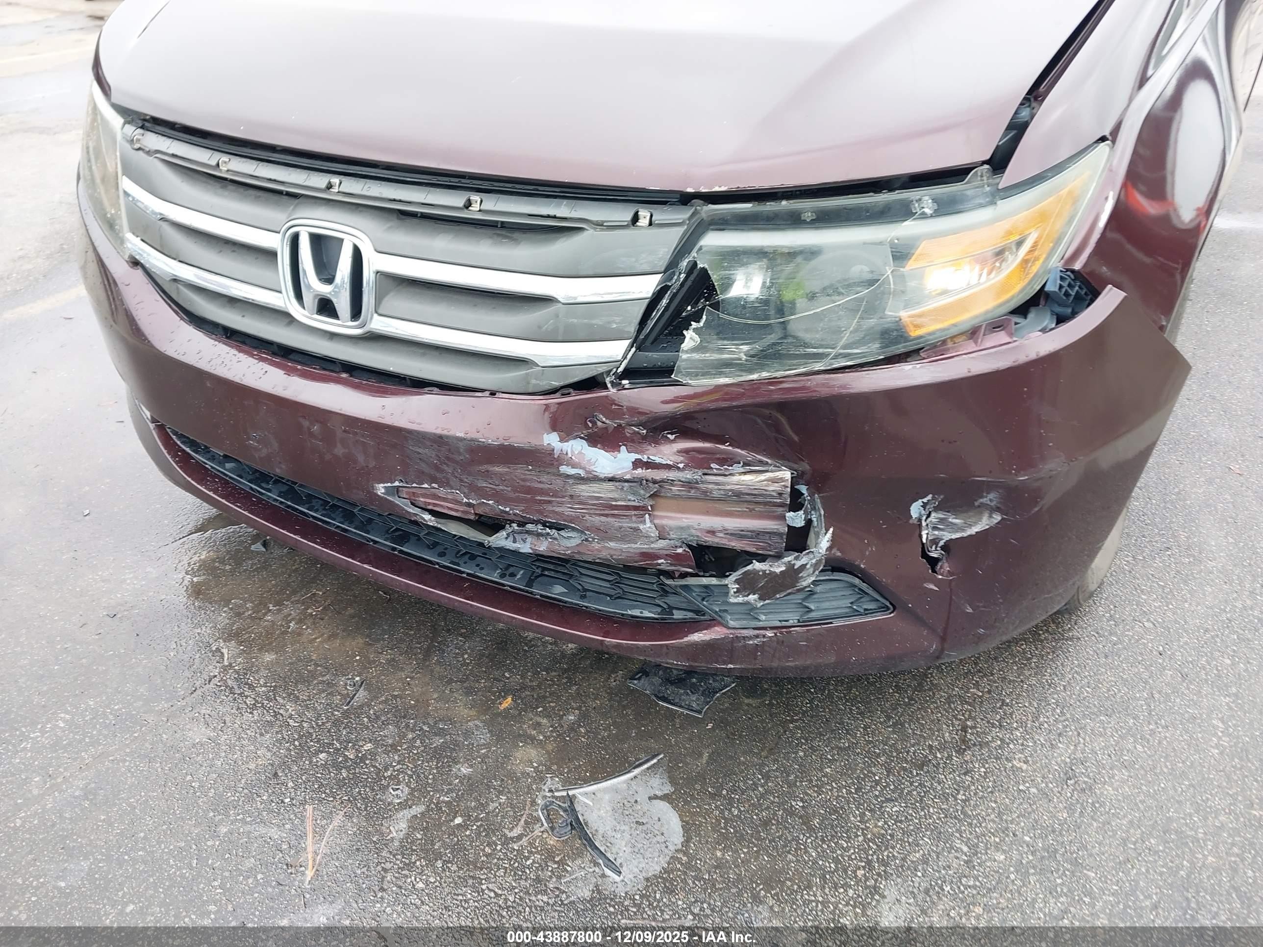 2011 Honda Odyssey Ex-l Maroon vin: 5FNRL5H69BB041302