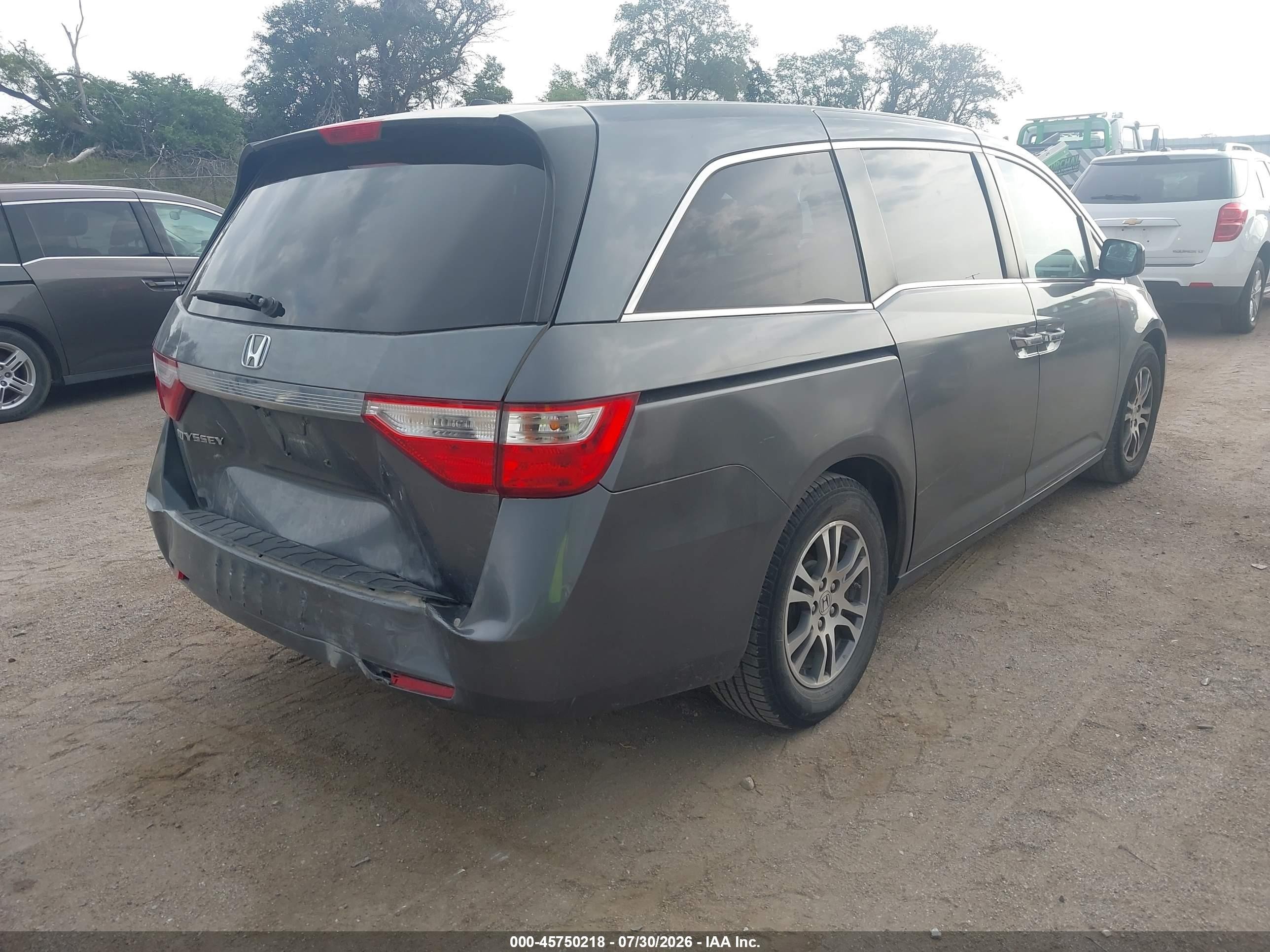 2011 Honda Odyssey Ex-l Gray vin: 5FNRL5H69BB044913