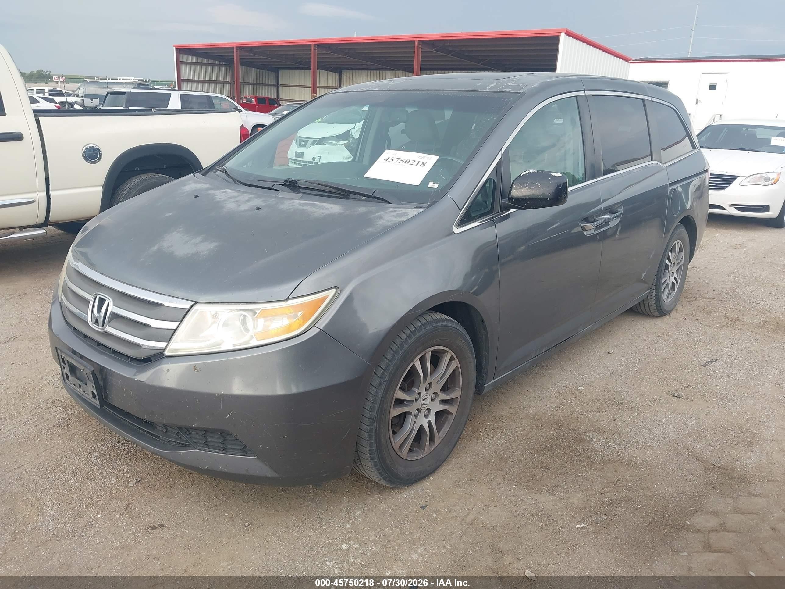 2011 Honda Odyssey Ex-l Gray vin: 5FNRL5H69BB044913