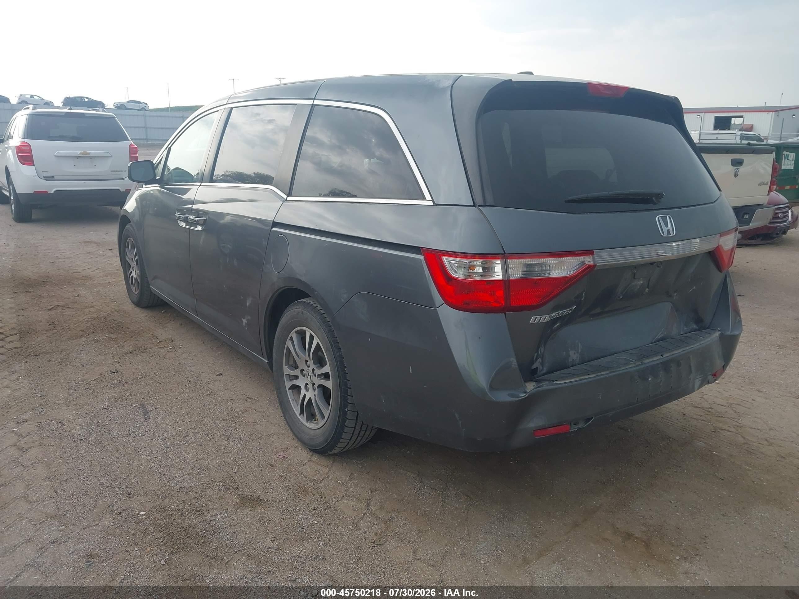 2011 Honda Odyssey Ex-l Gray vin: 5FNRL5H69BB044913