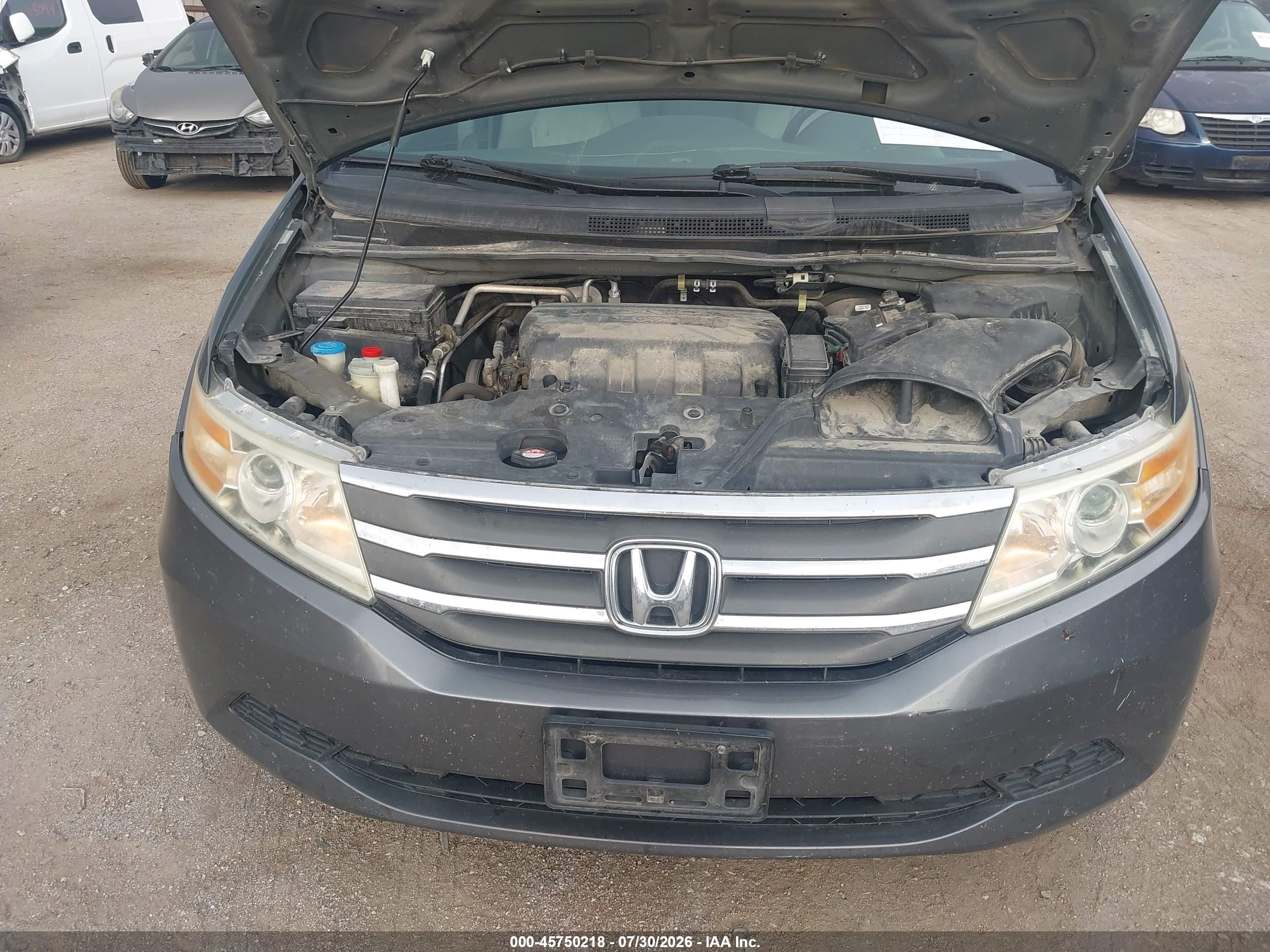 2011 Honda Odyssey Ex-l Gray vin: 5FNRL5H69BB044913