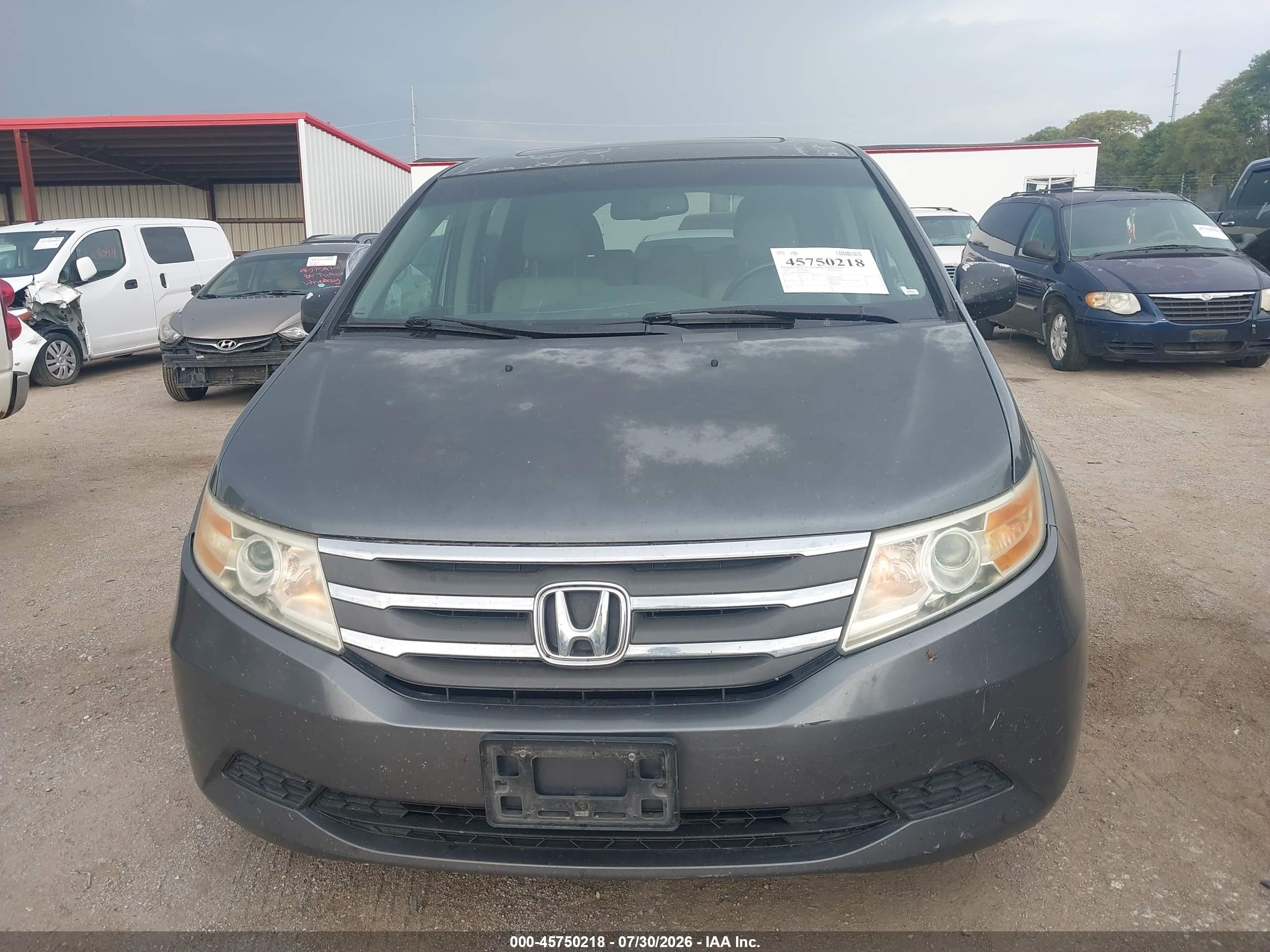2011 Honda Odyssey Ex-l Gray vin: 5FNRL5H69BB044913