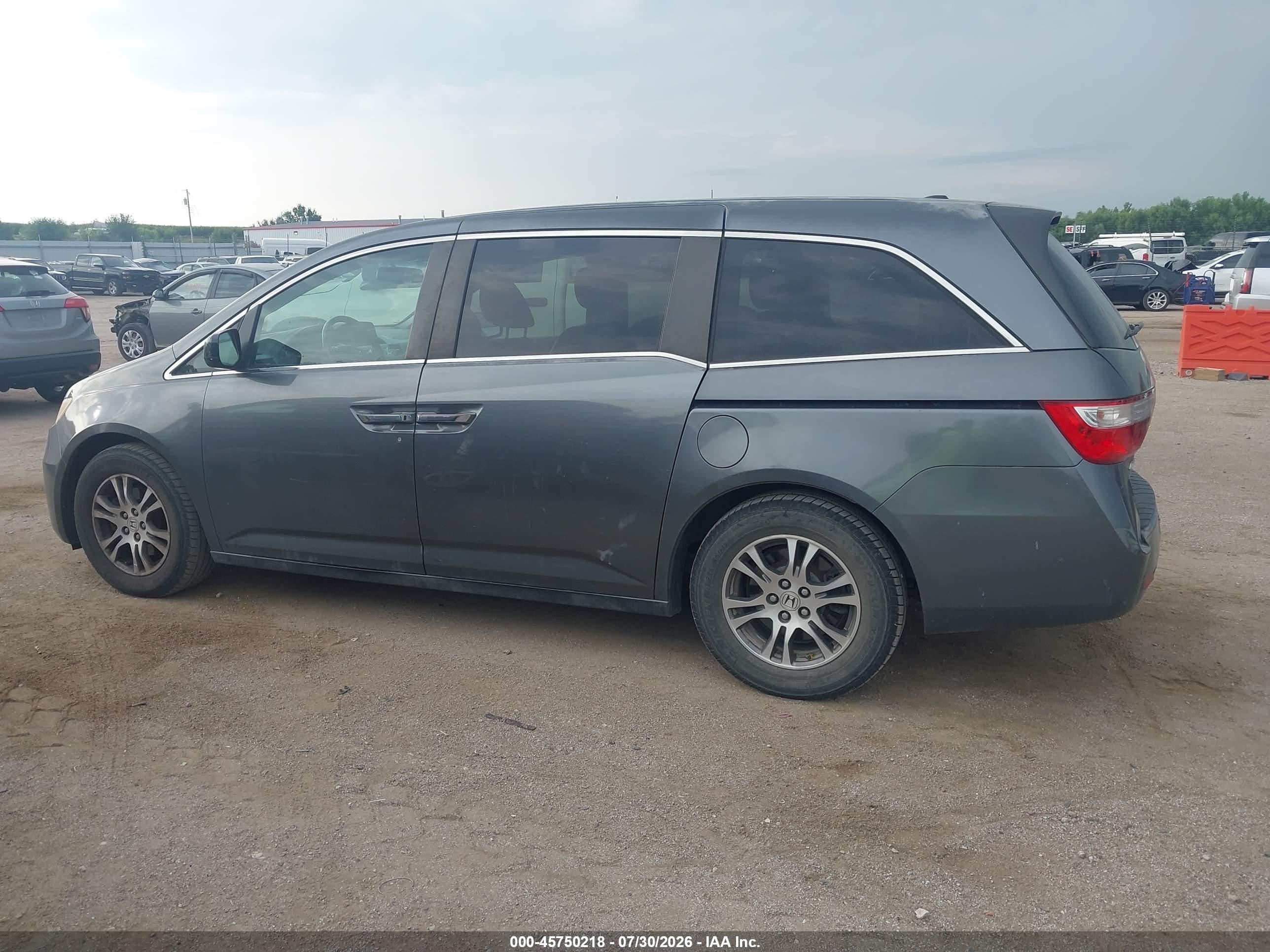 2011 Honda Odyssey Ex-l Gray vin: 5FNRL5H69BB044913