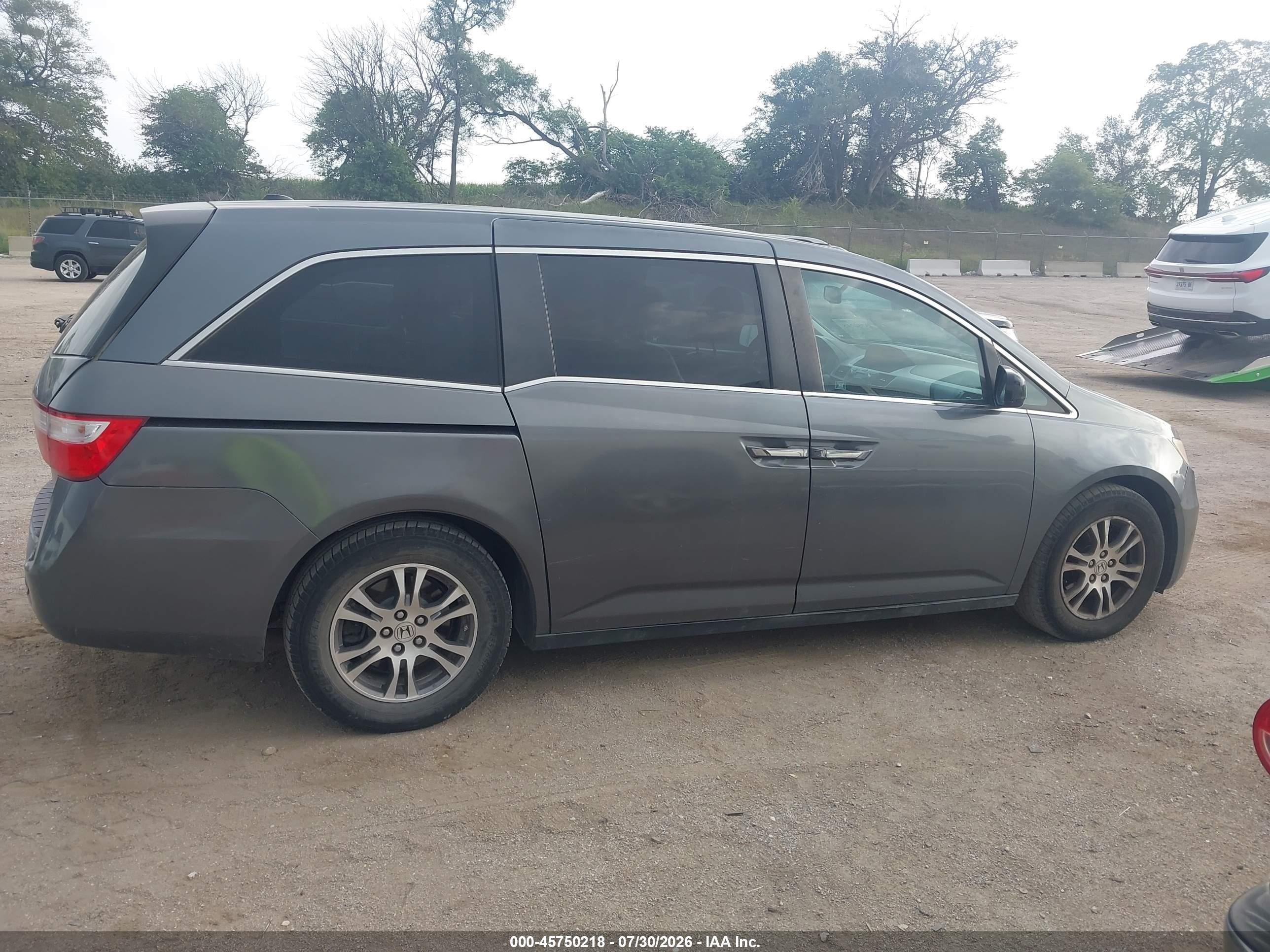 2011 Honda Odyssey Ex-l Gray vin: 5FNRL5H69BB044913