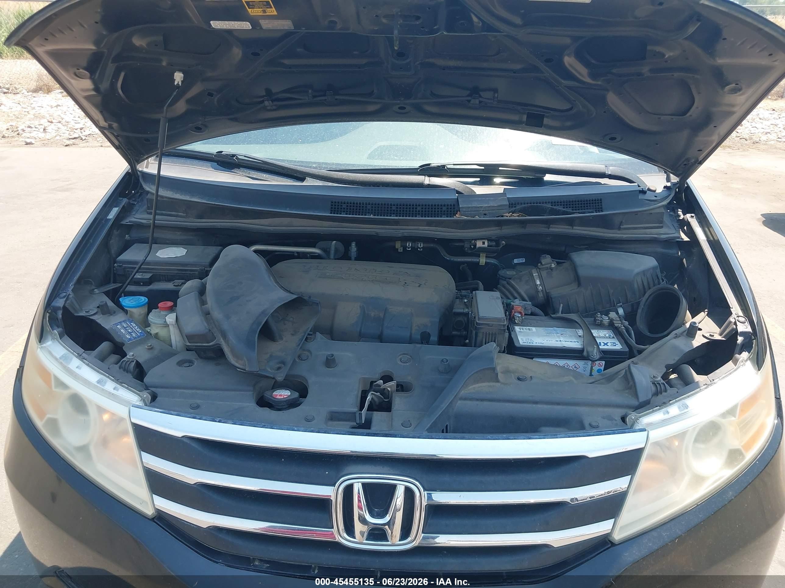 2011 Honda Odyssey Ex-l Black vin: 5FNRL5H69BB089222