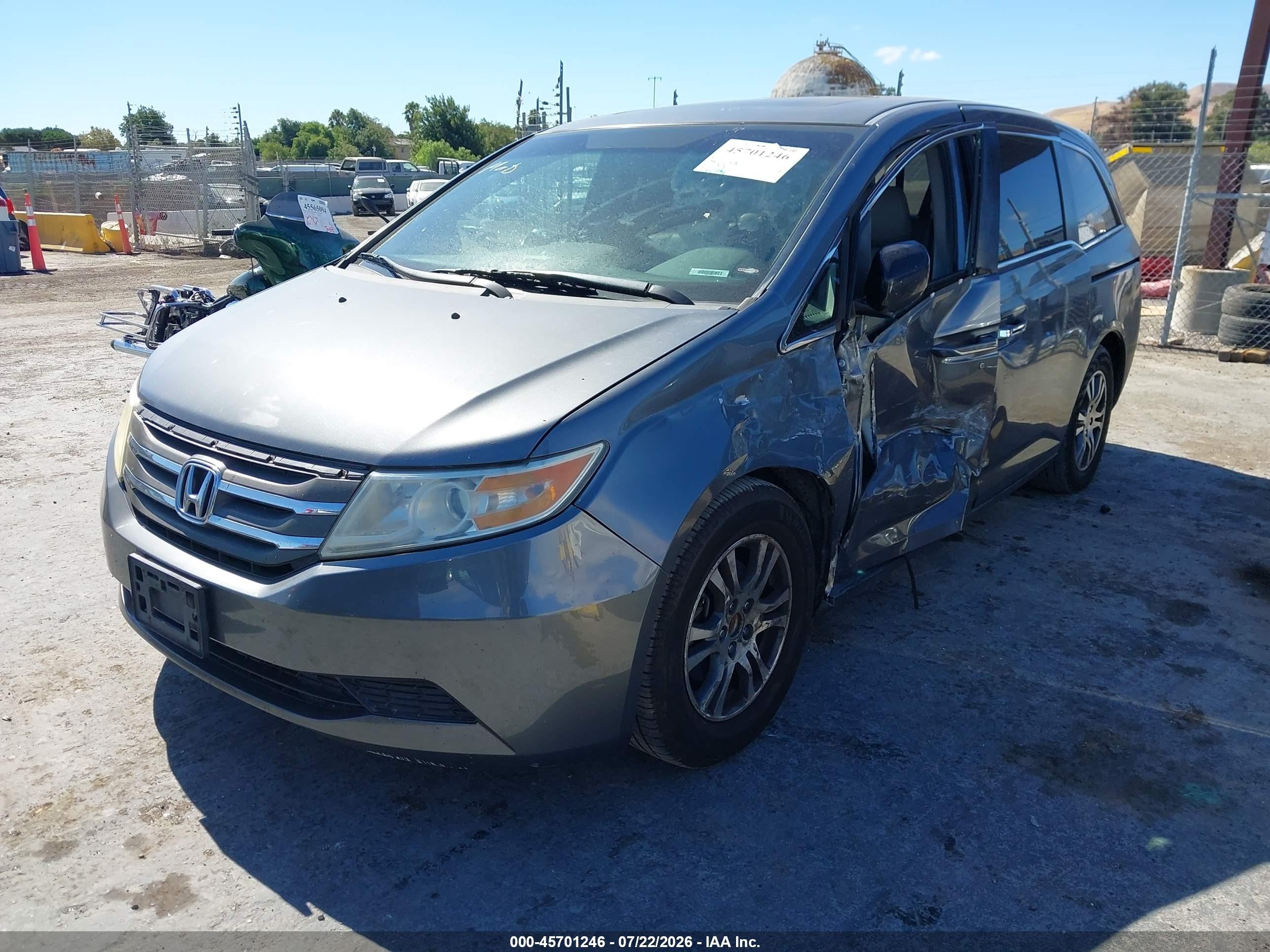 2011 Honda Odyssey Ex-l Gray vin: 5FNRL5H69BB098616