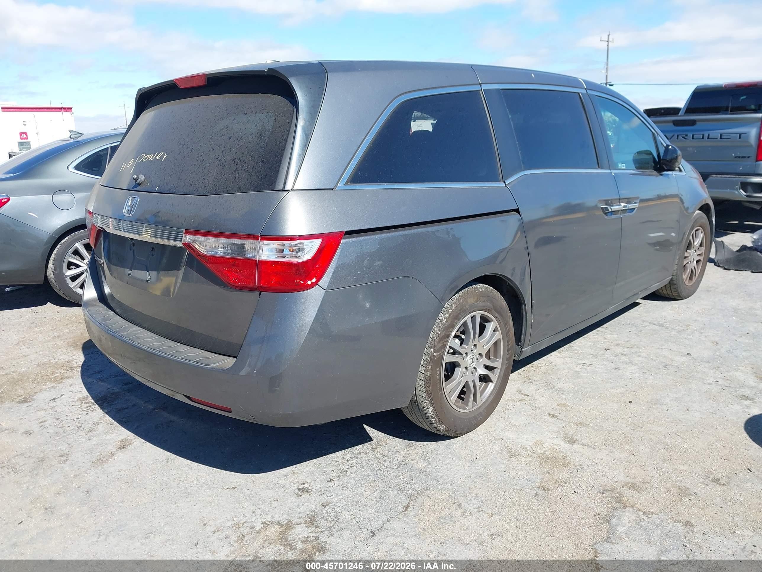 2011 Honda Odyssey Ex-l Gray vin: 5FNRL5H69BB098616