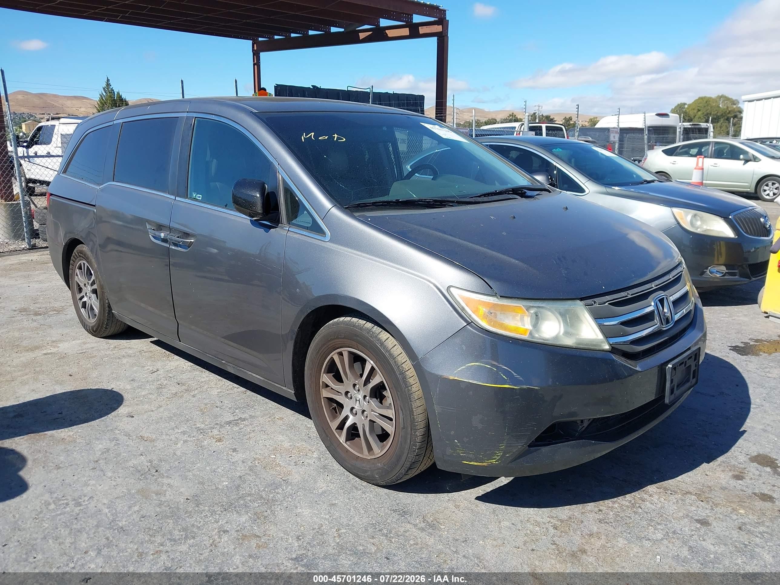 2011 Honda Odyssey Ex-l Gray vin: 5FNRL5H69BB098616