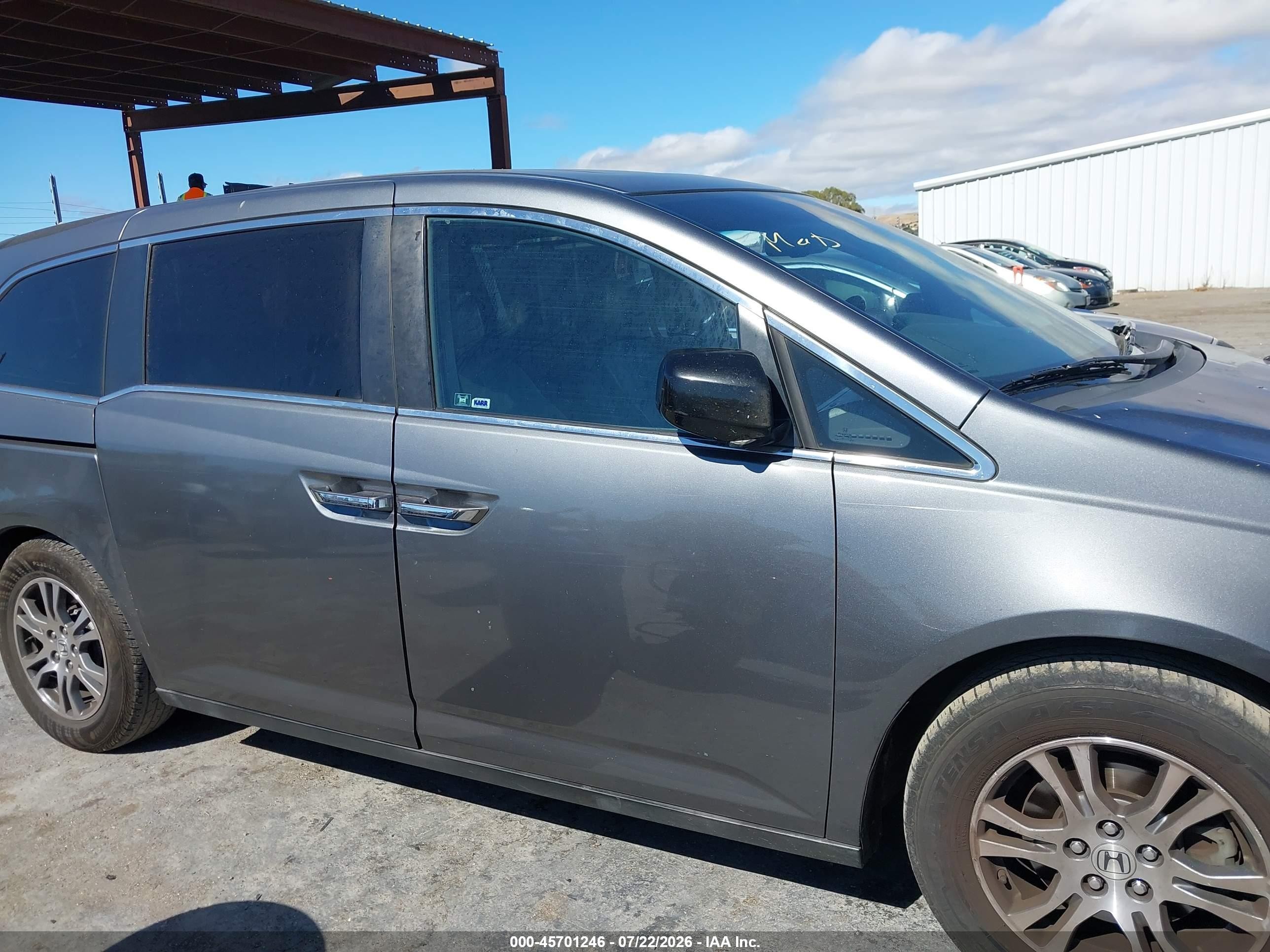 2011 Honda Odyssey Ex-l Gray vin: 5FNRL5H69BB098616