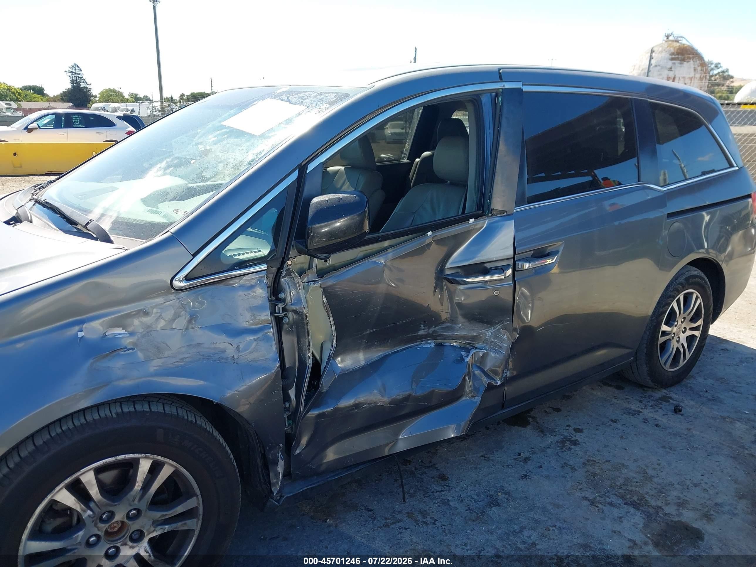 2011 Honda Odyssey Ex-l Gray vin: 5FNRL5H69BB098616