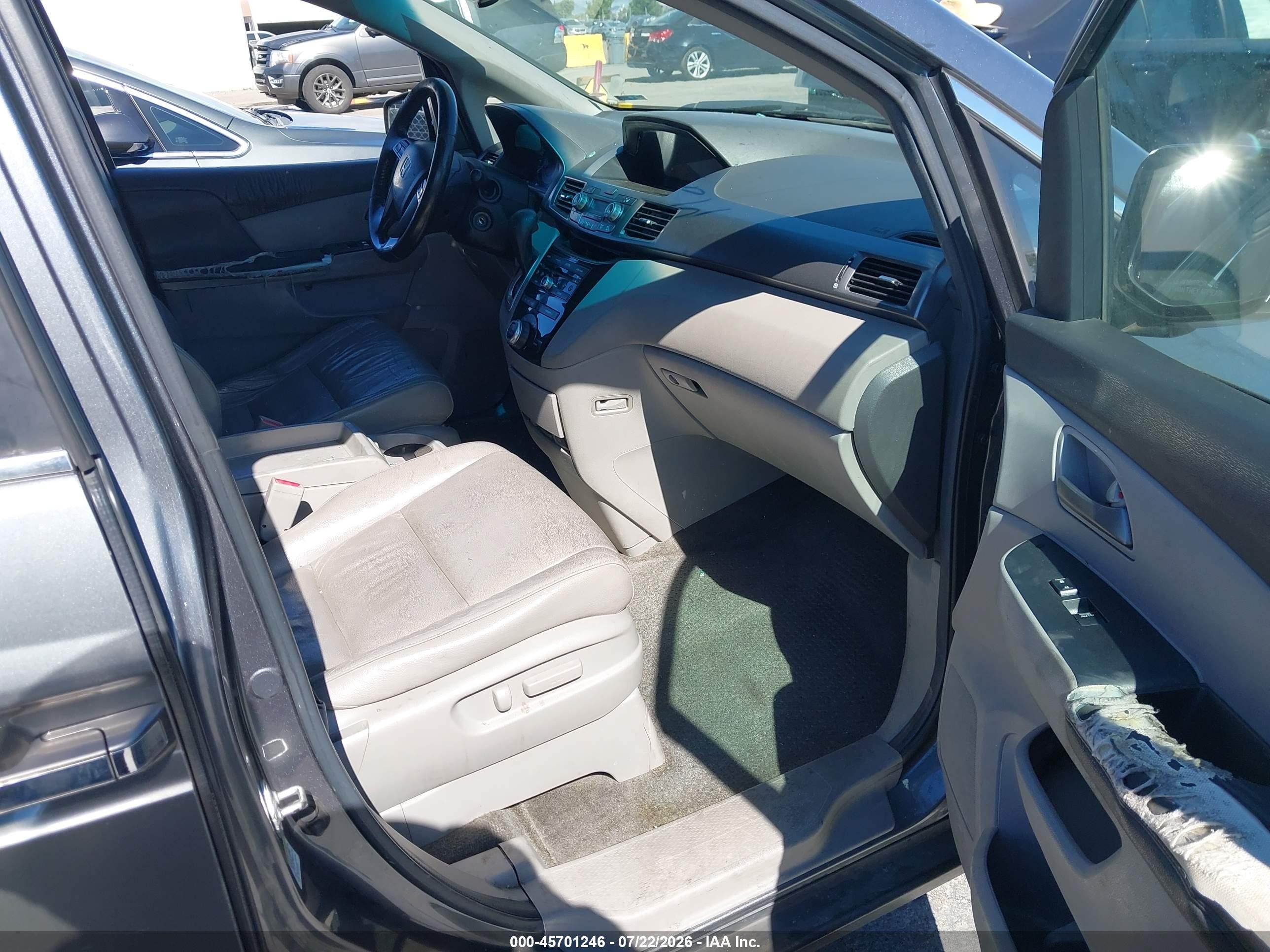 2011 Honda Odyssey Ex-l Gray vin: 5FNRL5H69BB098616