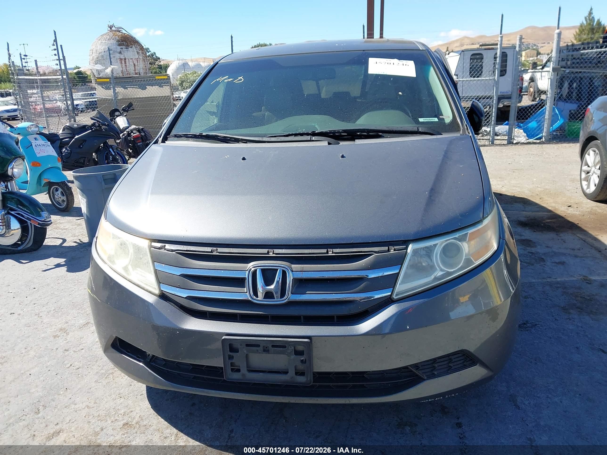 2011 Honda Odyssey Ex-l Gray vin: 5FNRL5H69BB098616