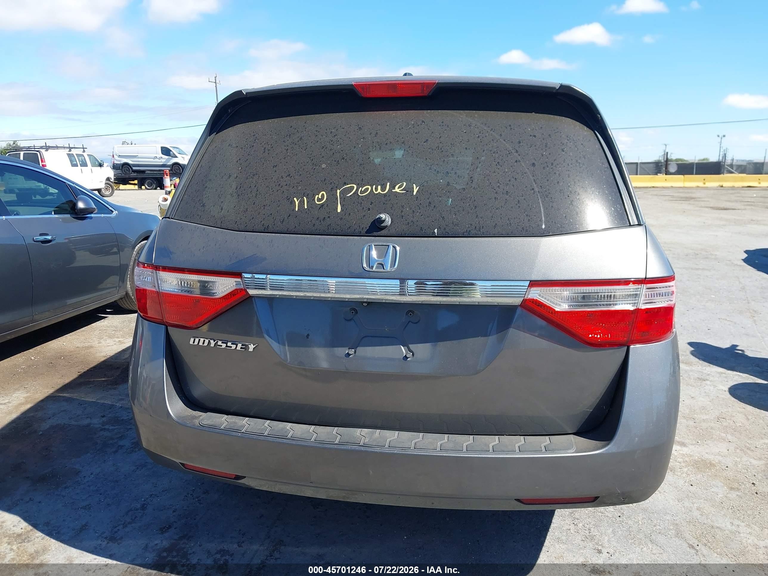 2011 Honda Odyssey Ex-l Gray vin: 5FNRL5H69BB098616