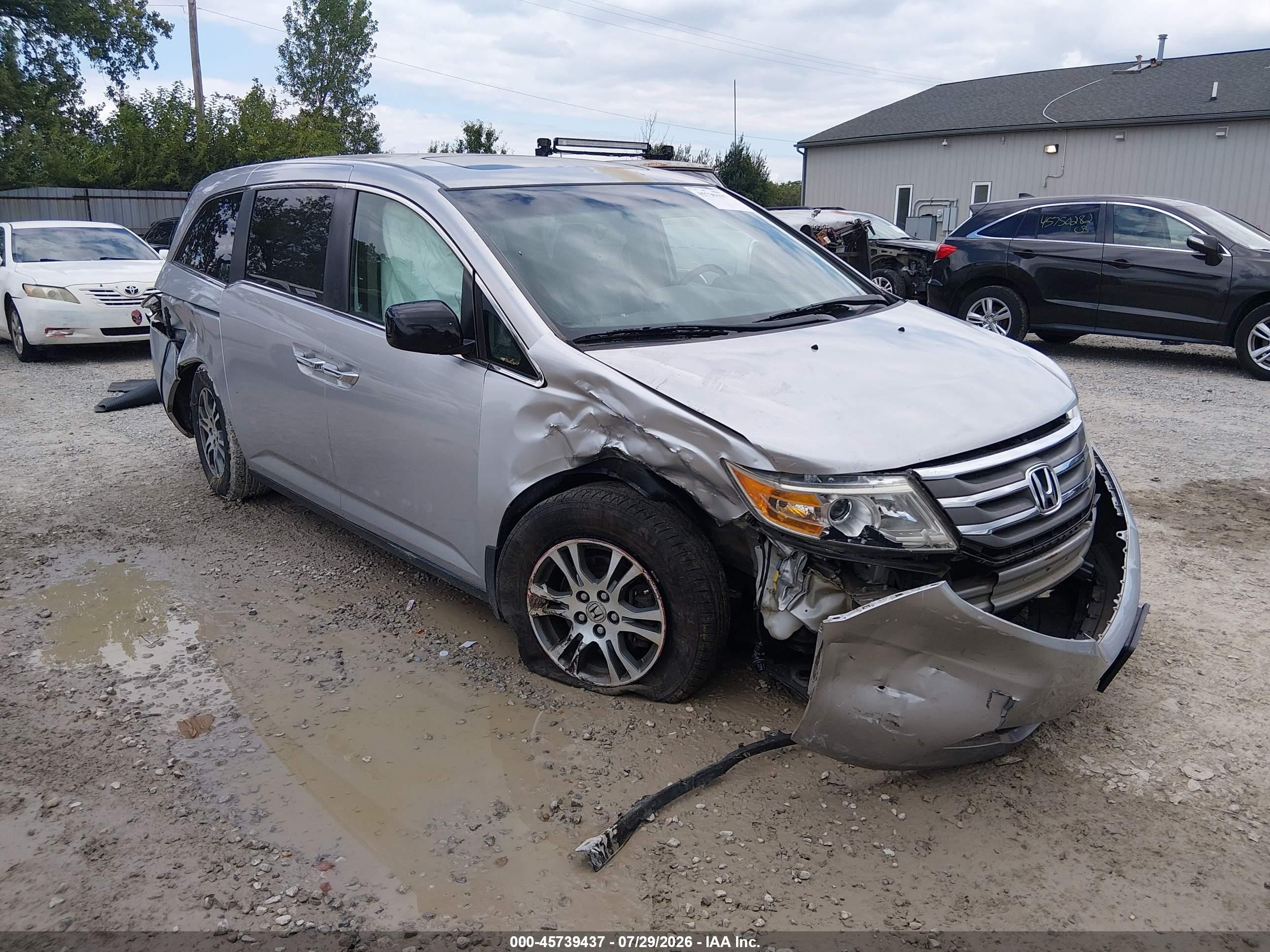 2011 Honda Odyssey Ex-l Silver vin: 5FNRL5H69BB098664