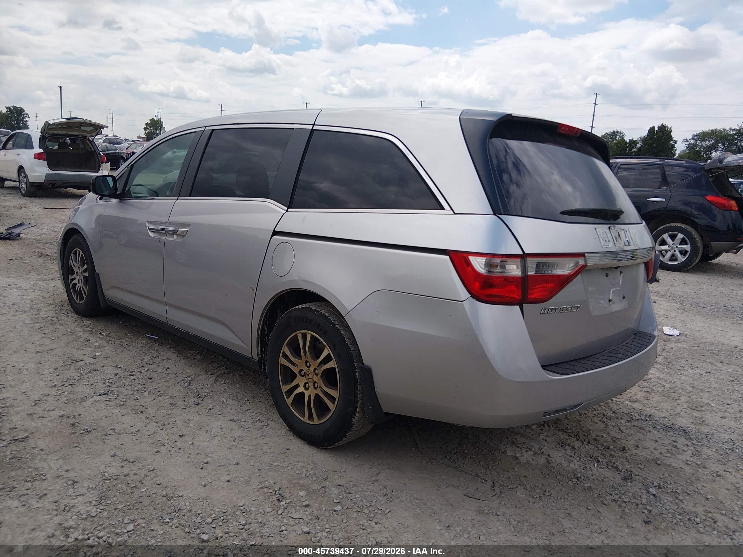 2011 Honda Odyssey Ex-l Silver vin: 5FNRL5H69BB098664