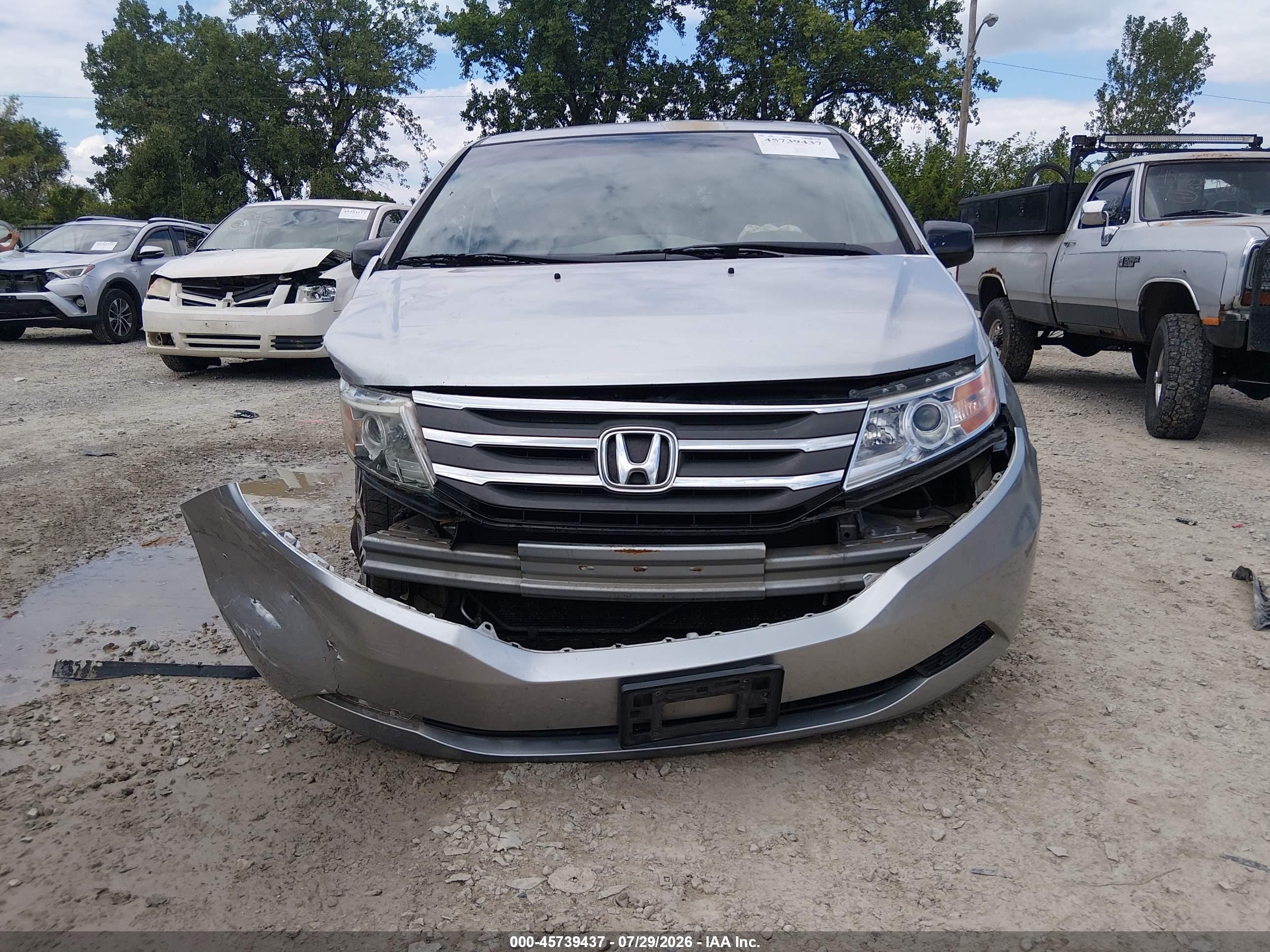 2011 Honda Odyssey Ex-l Silver vin: 5FNRL5H69BB098664