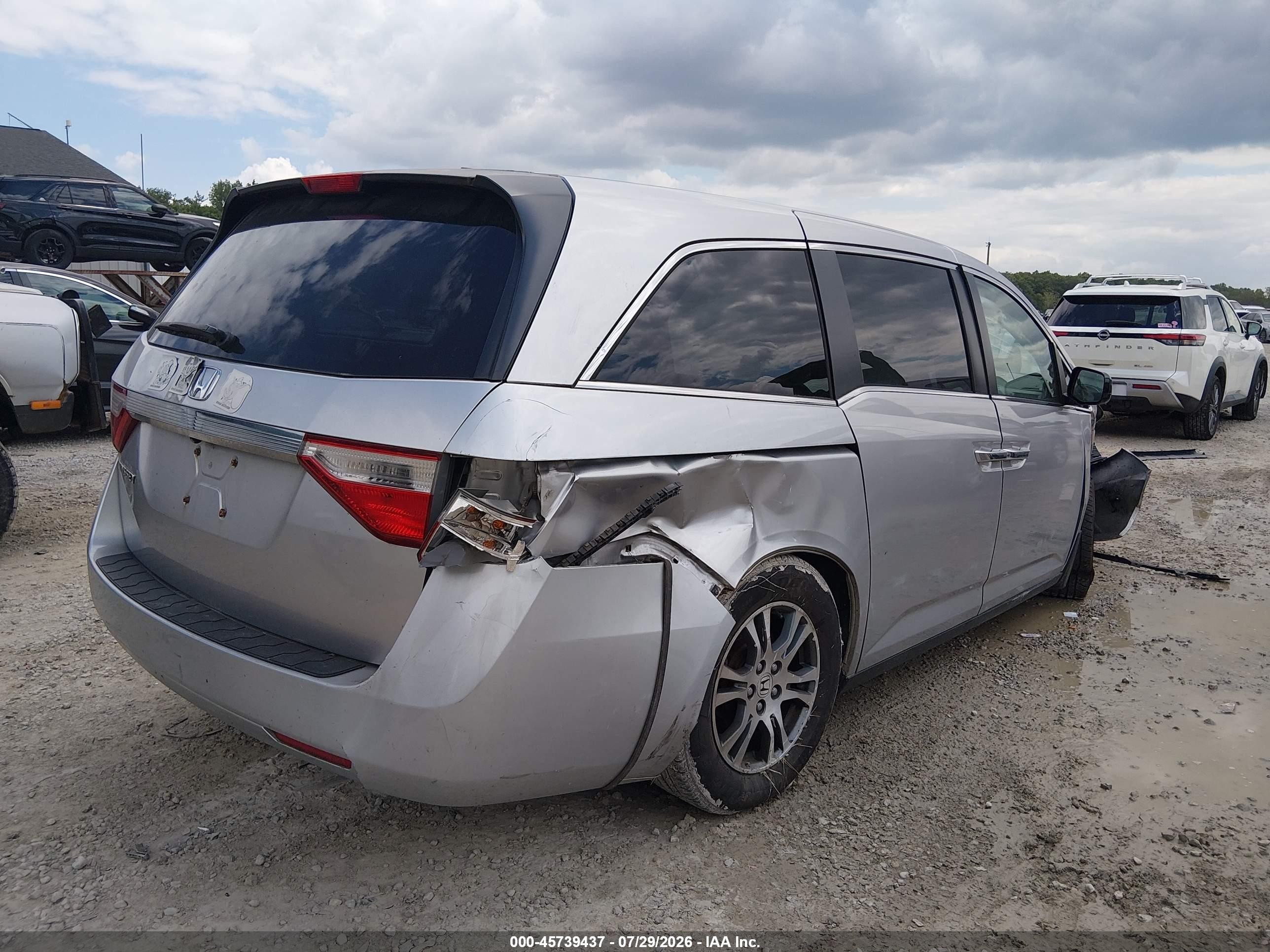 2011 Honda Odyssey Ex-l Silver vin: 5FNRL5H69BB098664