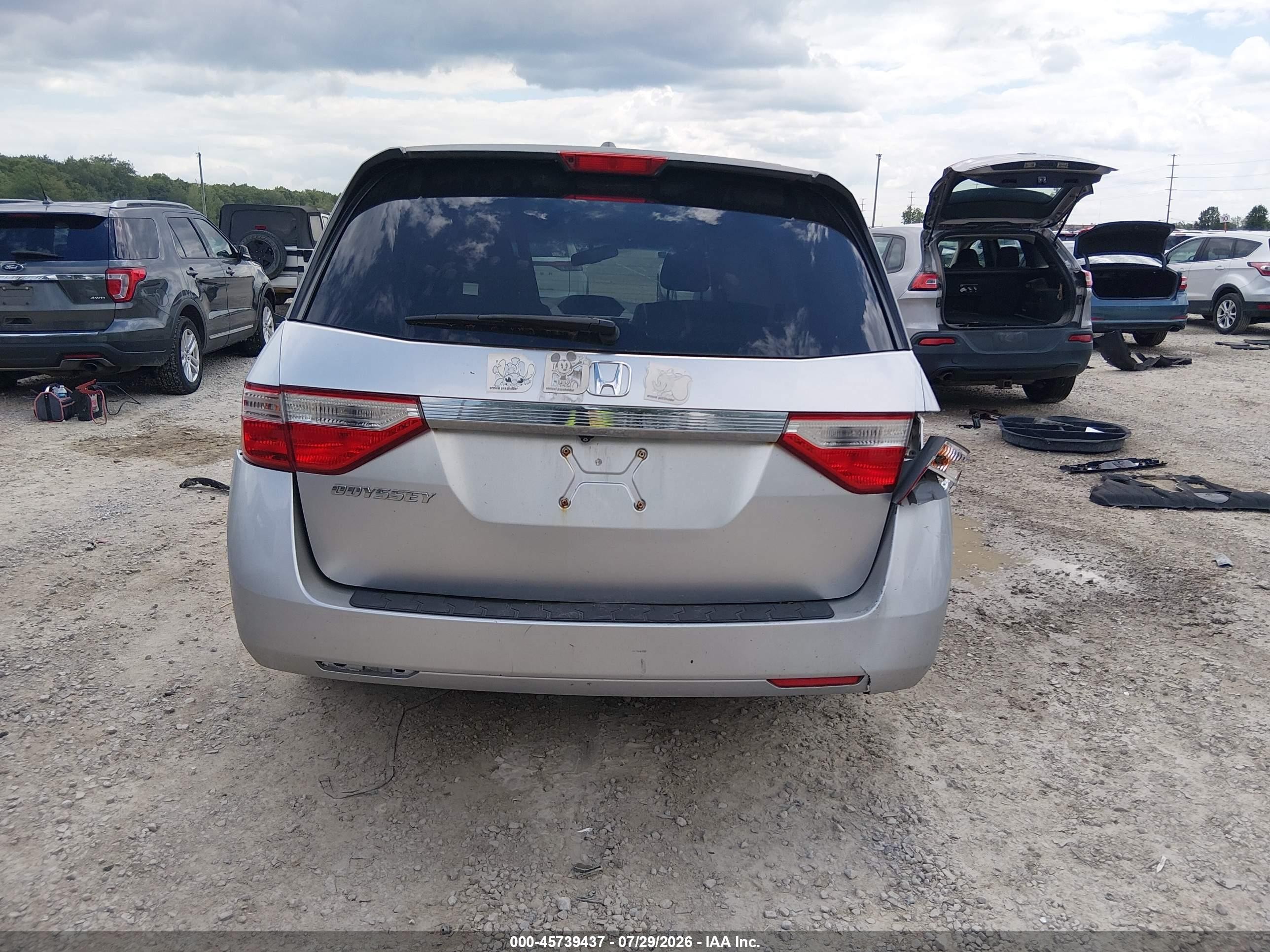 2011 Honda Odyssey Ex-l Silver vin: 5FNRL5H69BB098664