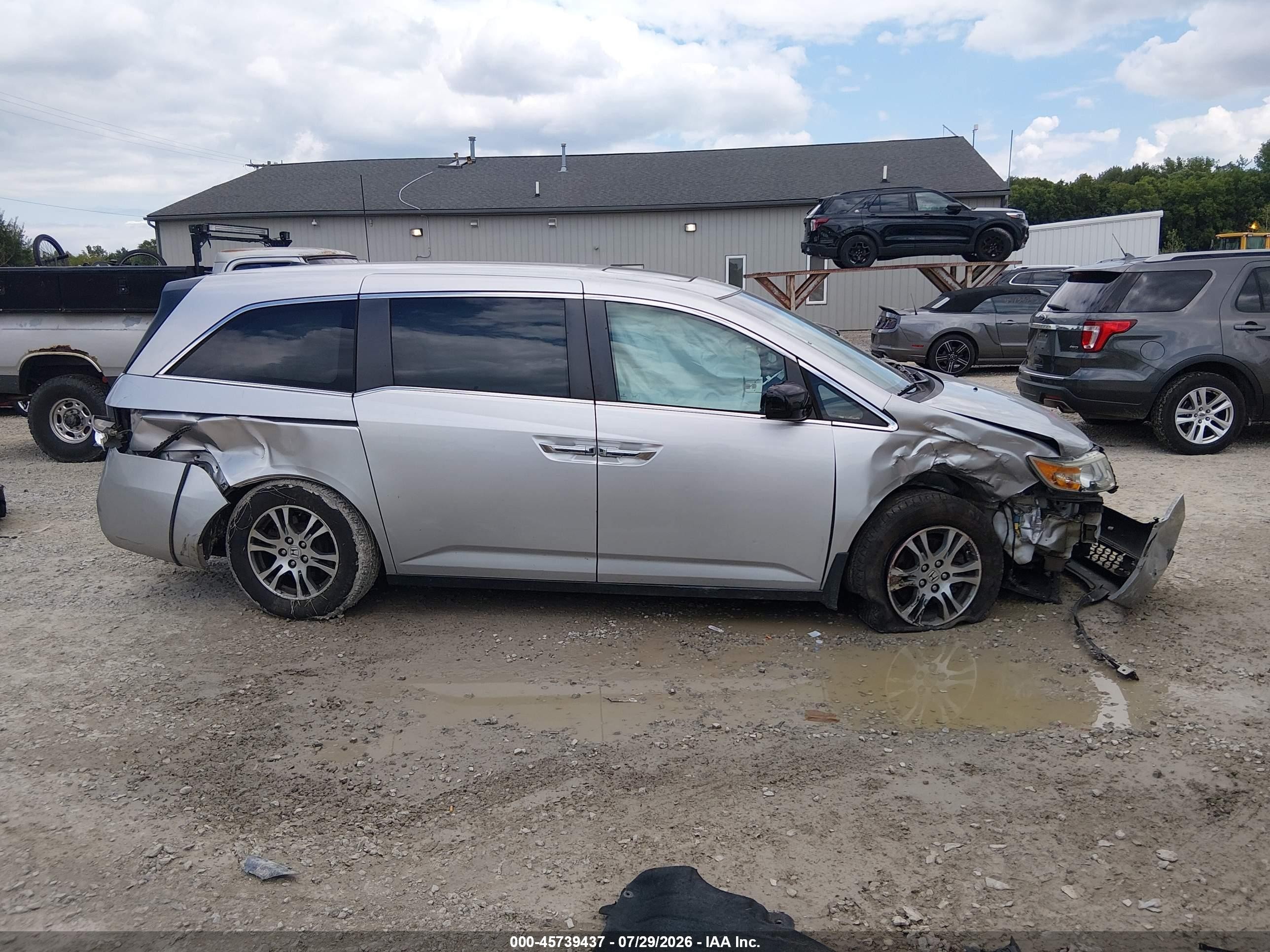 2011 Honda Odyssey Ex-l Silver vin: 5FNRL5H69BB098664