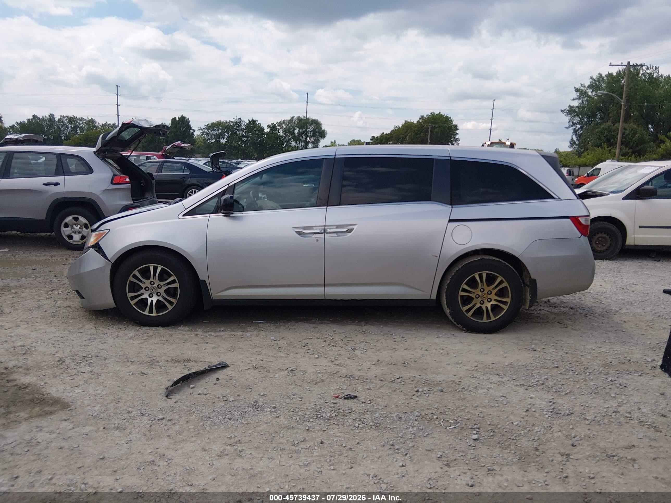 2011 Honda Odyssey Ex-l Silver vin: 5FNRL5H69BB098664