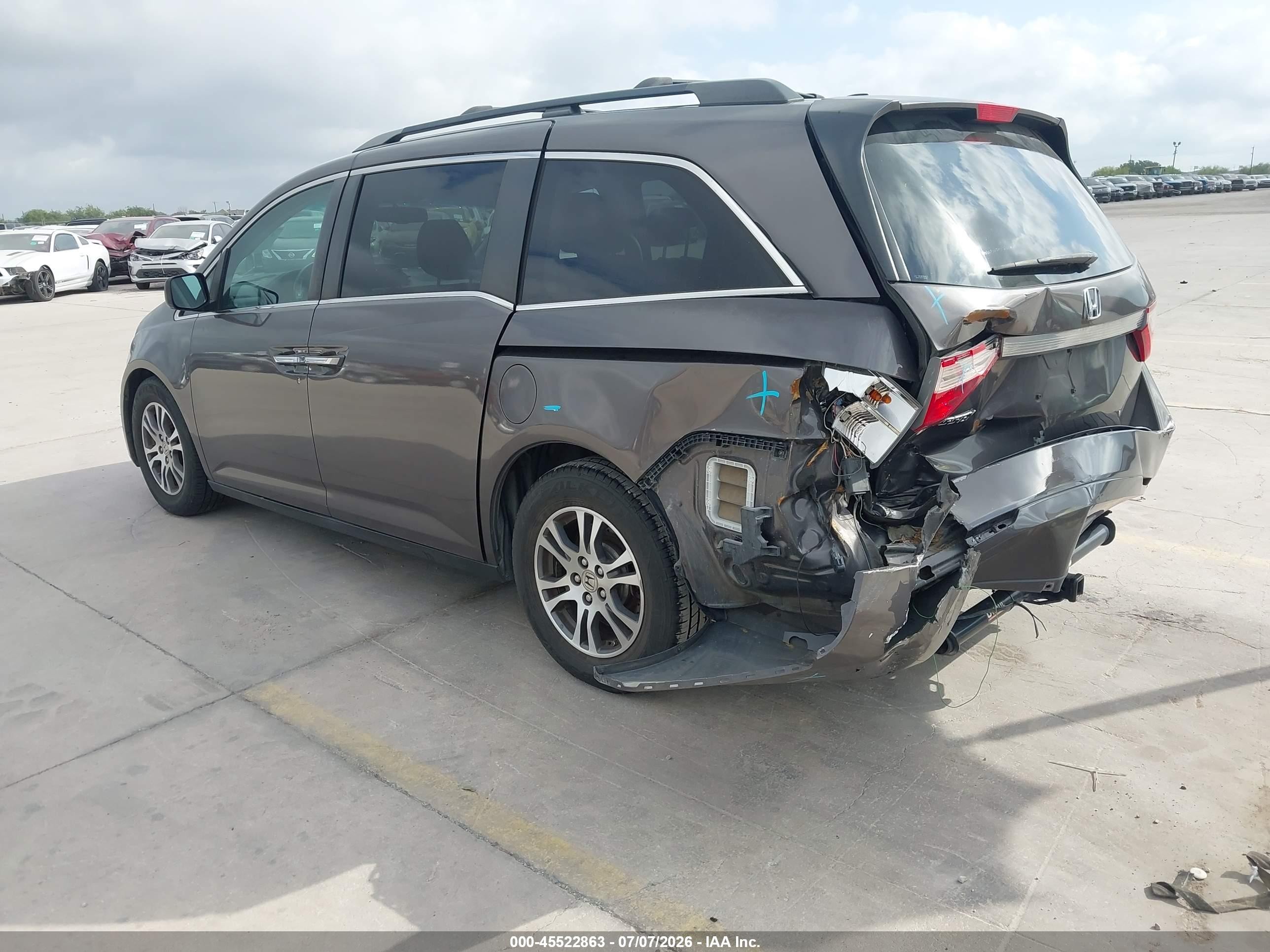 2011 Honda Odyssey Ex-l Серый vin: 5FNRL5H69BB099040