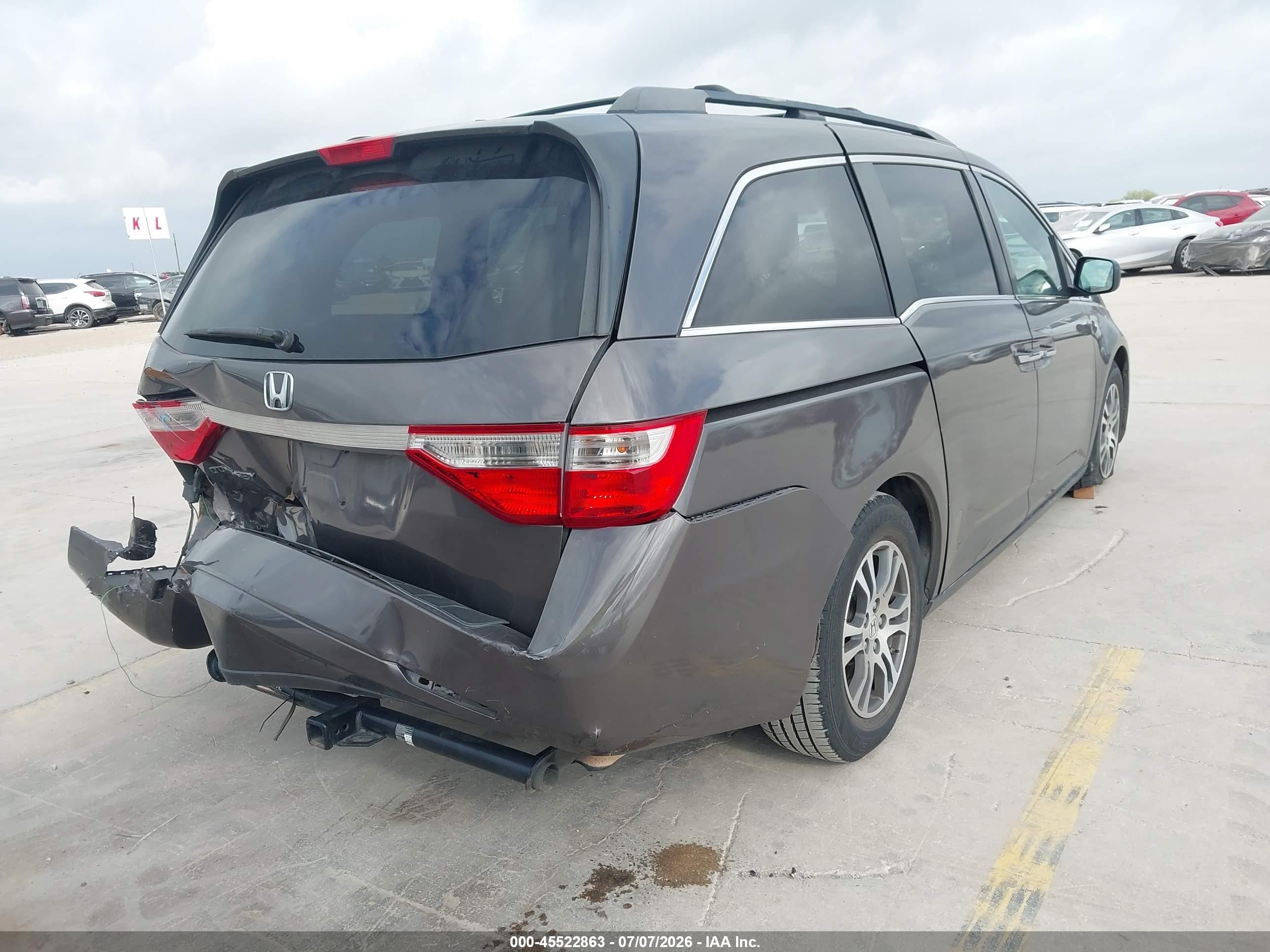 2011 Honda Odyssey Ex-l Серый vin: 5FNRL5H69BB099040