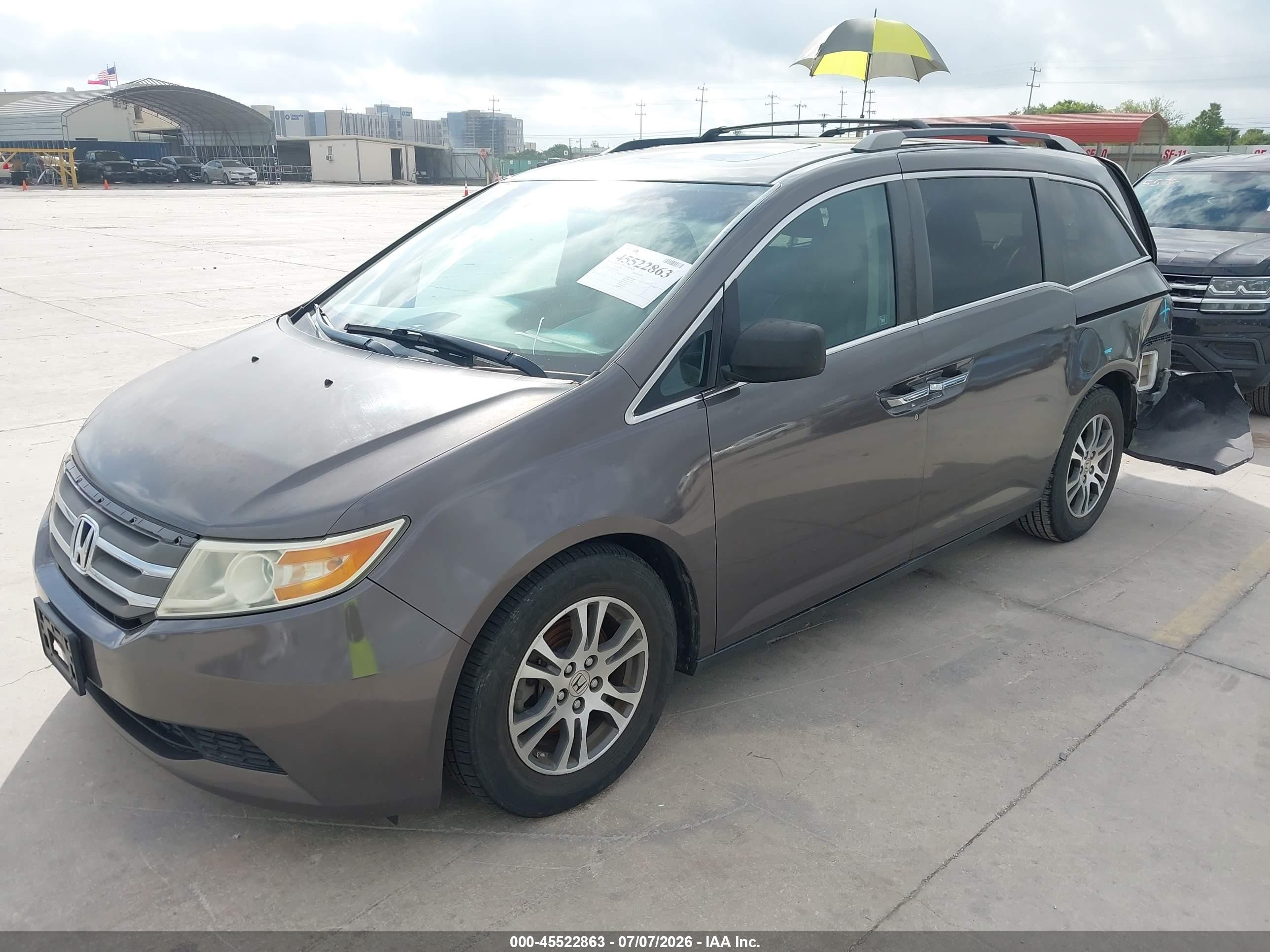2011 Honda Odyssey Ex-l Серый vin: 5FNRL5H69BB099040