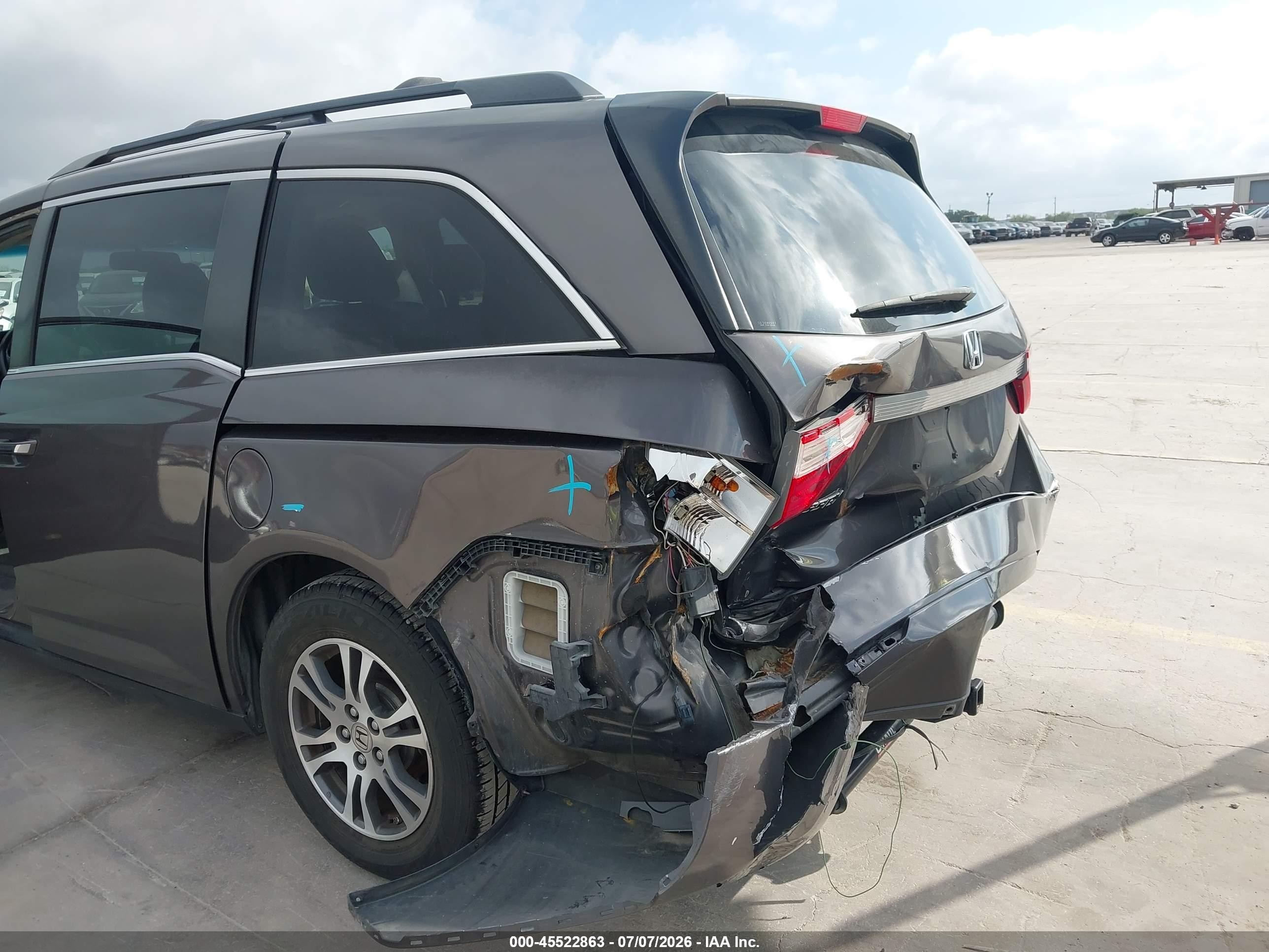 2011 Honda Odyssey Ex-l Серый vin: 5FNRL5H69BB099040