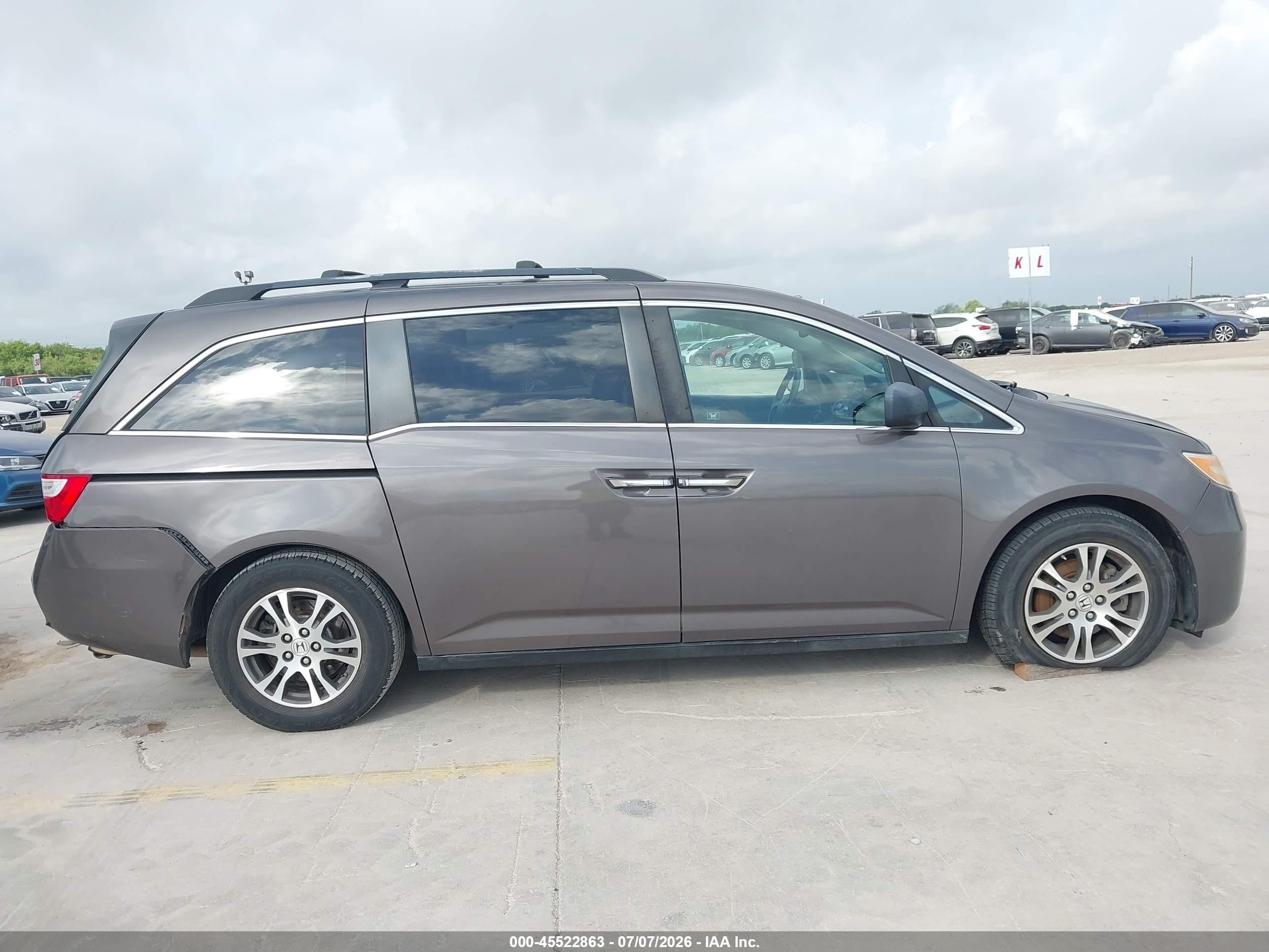 2011 Honda Odyssey Ex-l Серый vin: 5FNRL5H69BB099040