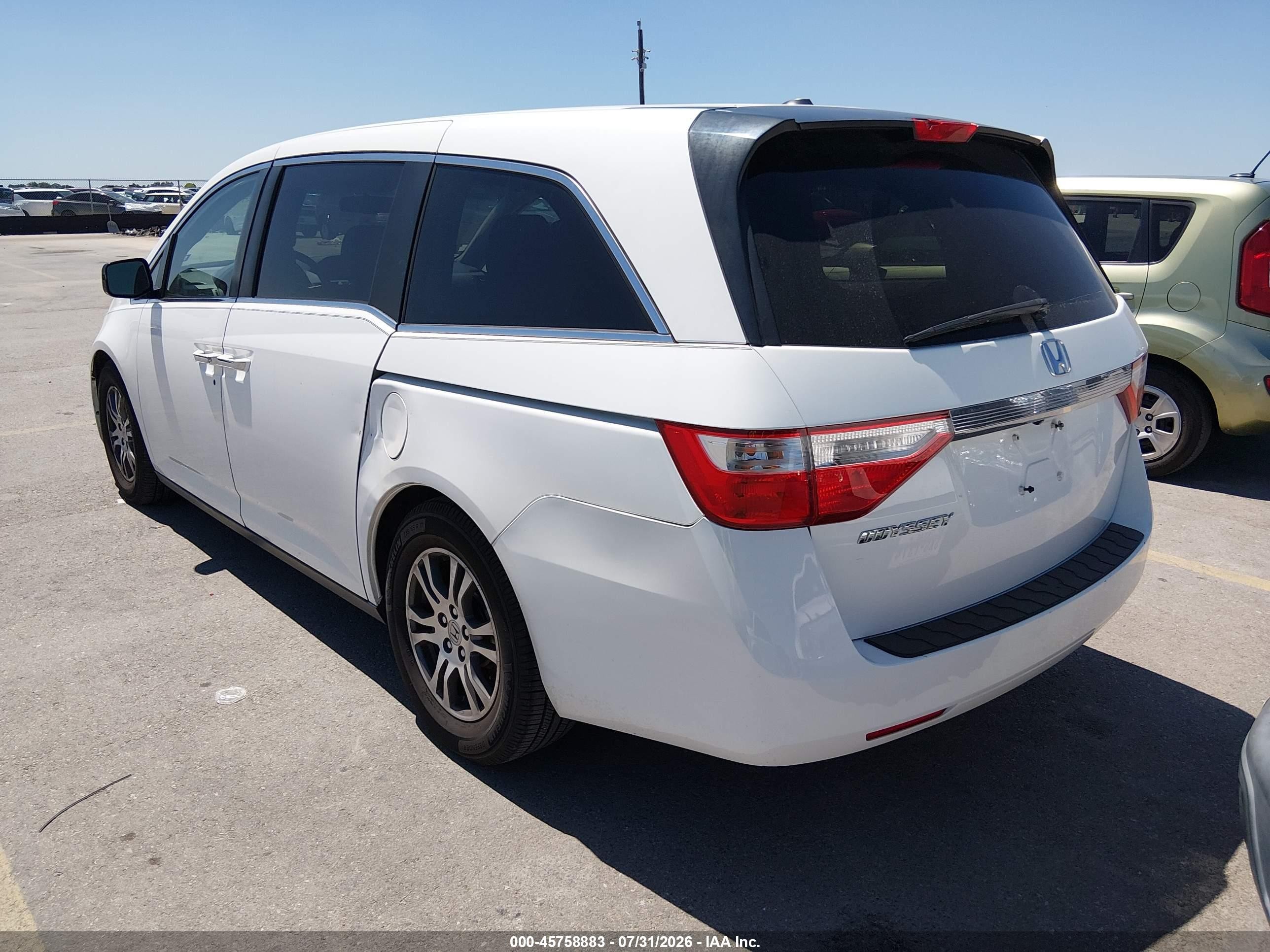2011 Honda Odyssey Ex-l White vin: 5FNRL5H69BB102292