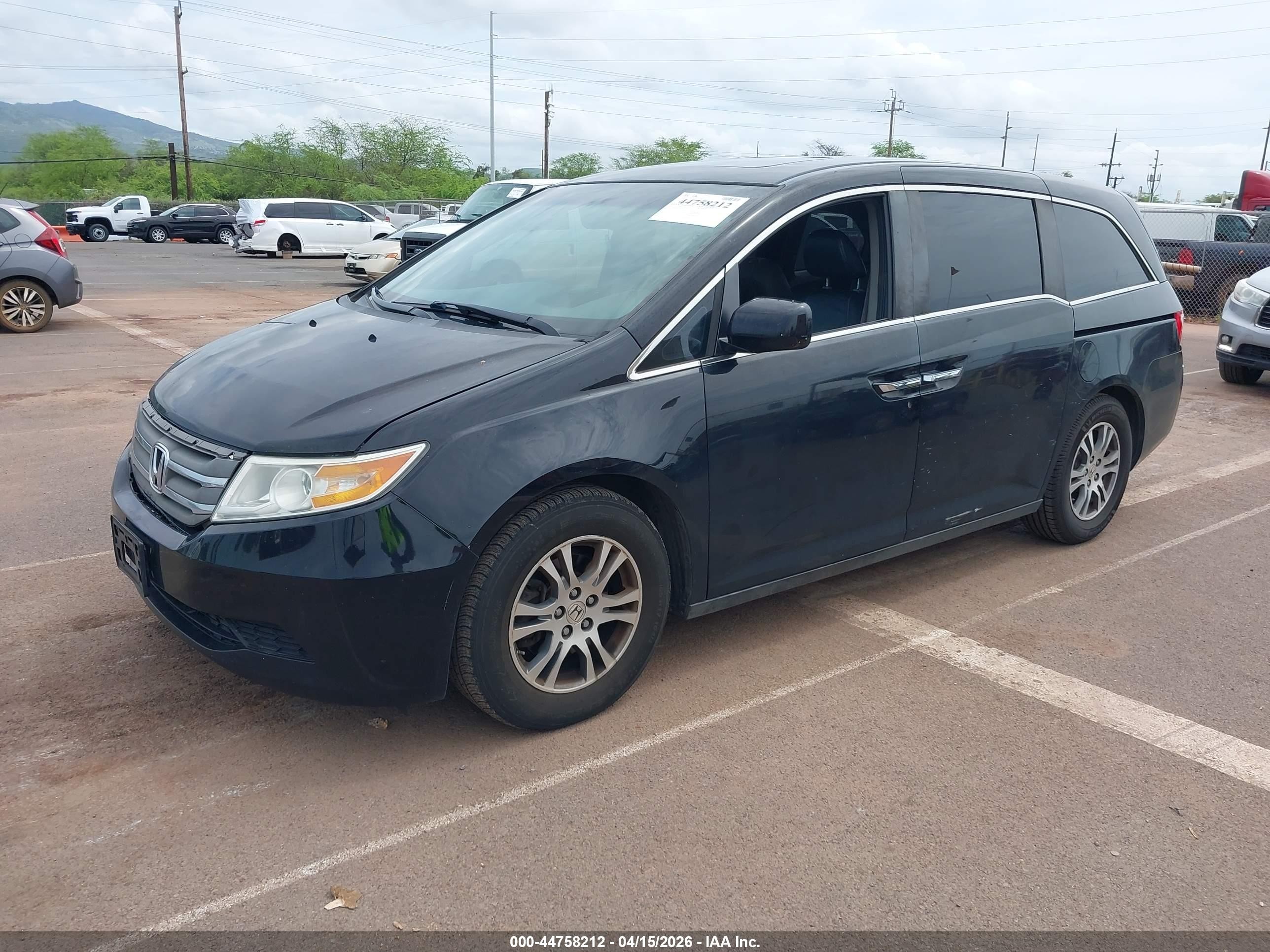 2012 Honda Odyssey Ex-l Черный vin: 5FNRL5H69CB002310