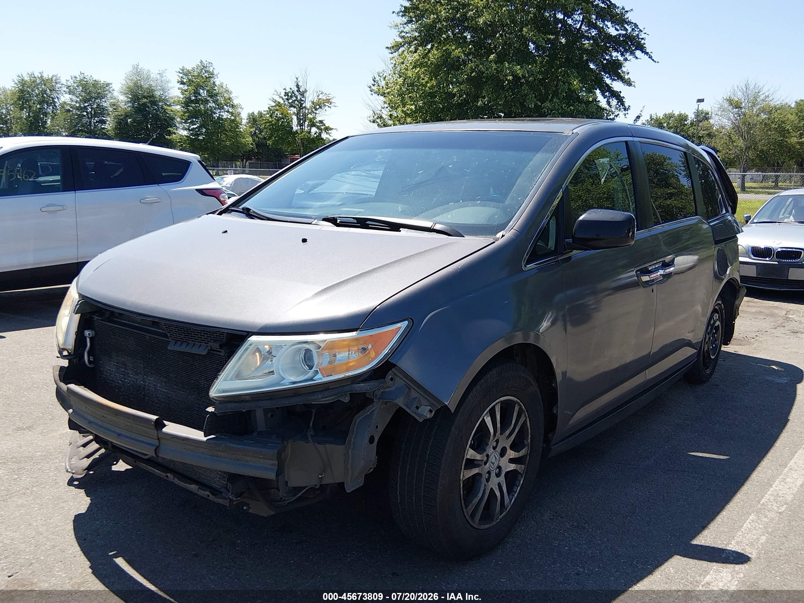 2012 Honda Odyssey Ex-l Gray vin: 5FNRL5H69CB013016
