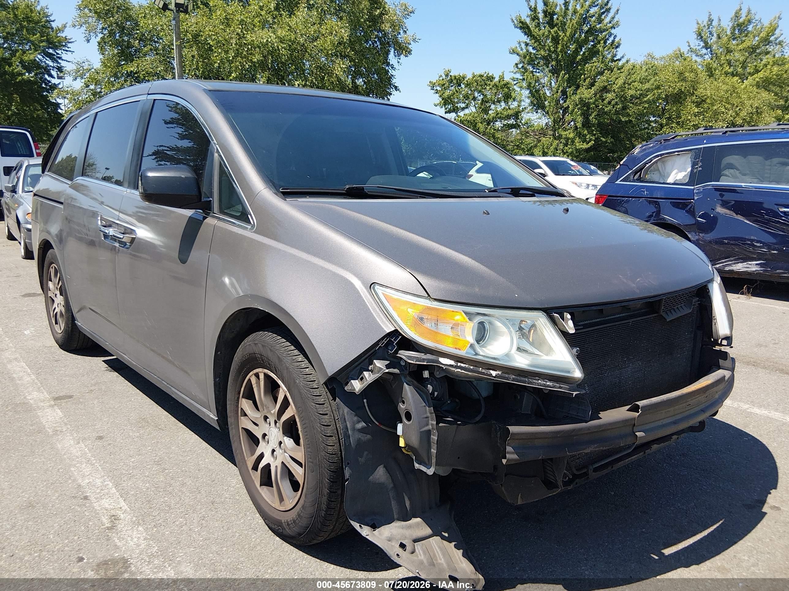 2012 Honda Odyssey Ex-l Gray vin: 5FNRL5H69CB013016