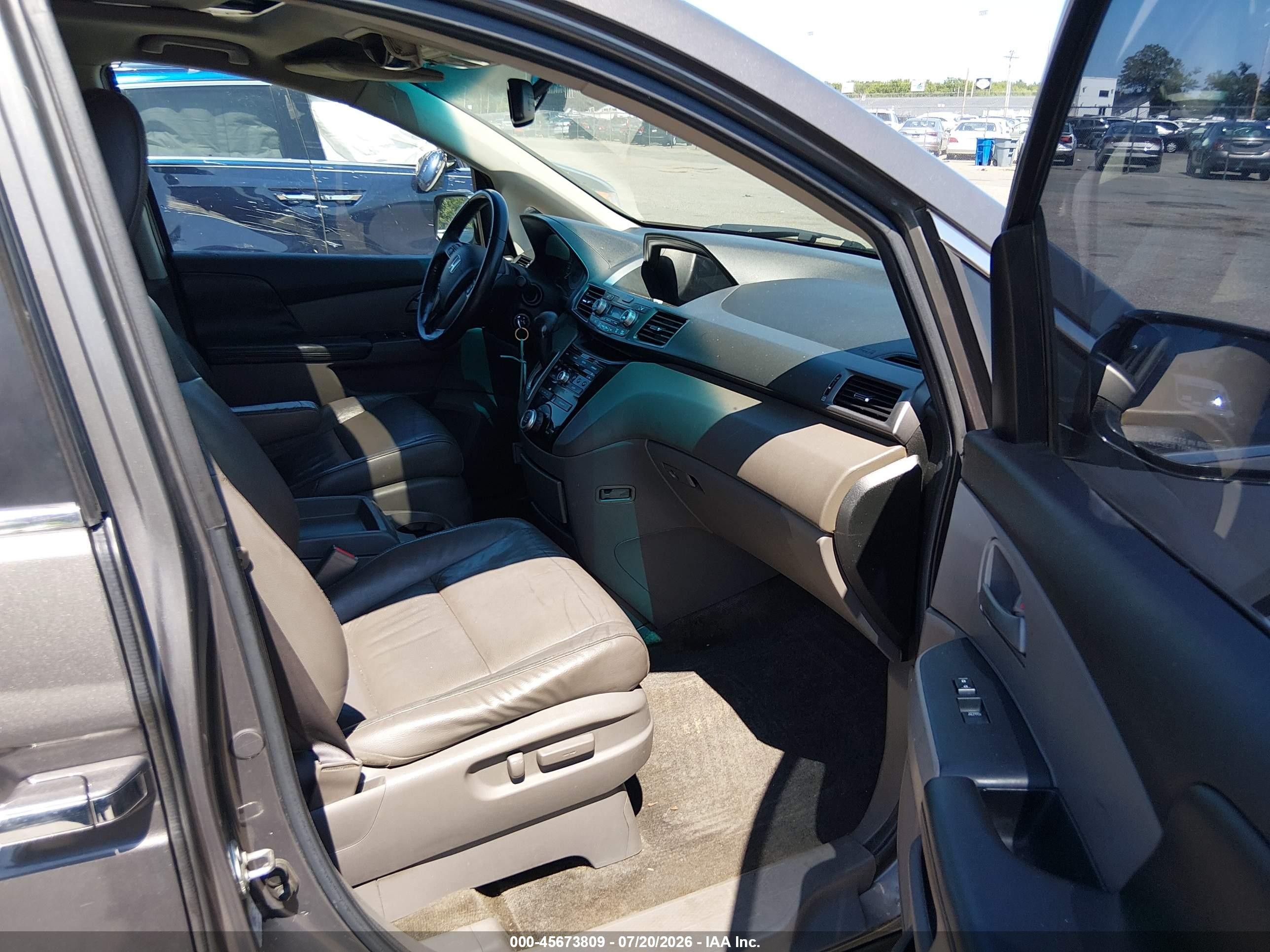 2012 Honda Odyssey Ex-l Gray vin: 5FNRL5H69CB013016