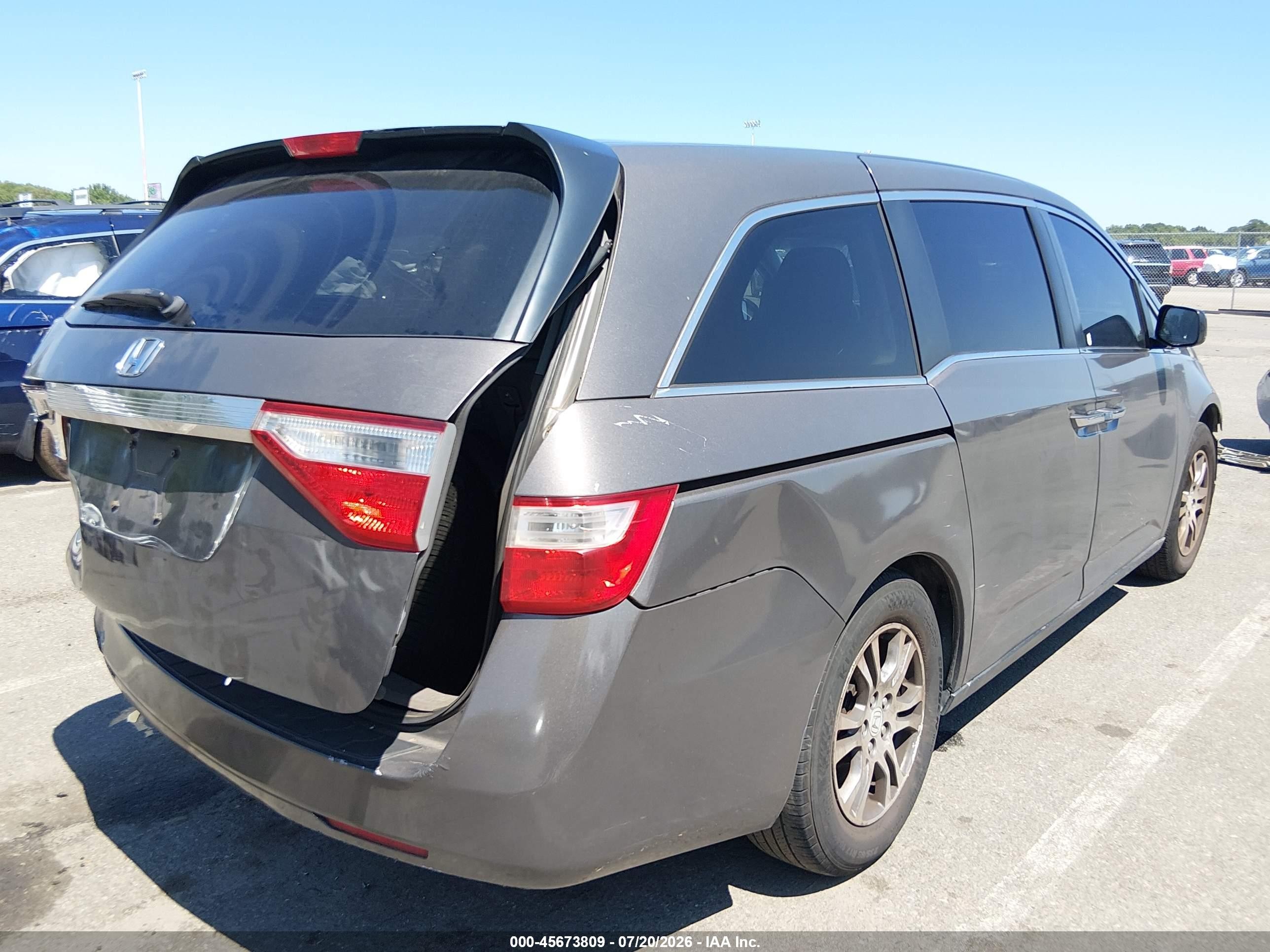 2012 Honda Odyssey Ex-l Gray vin: 5FNRL5H69CB013016