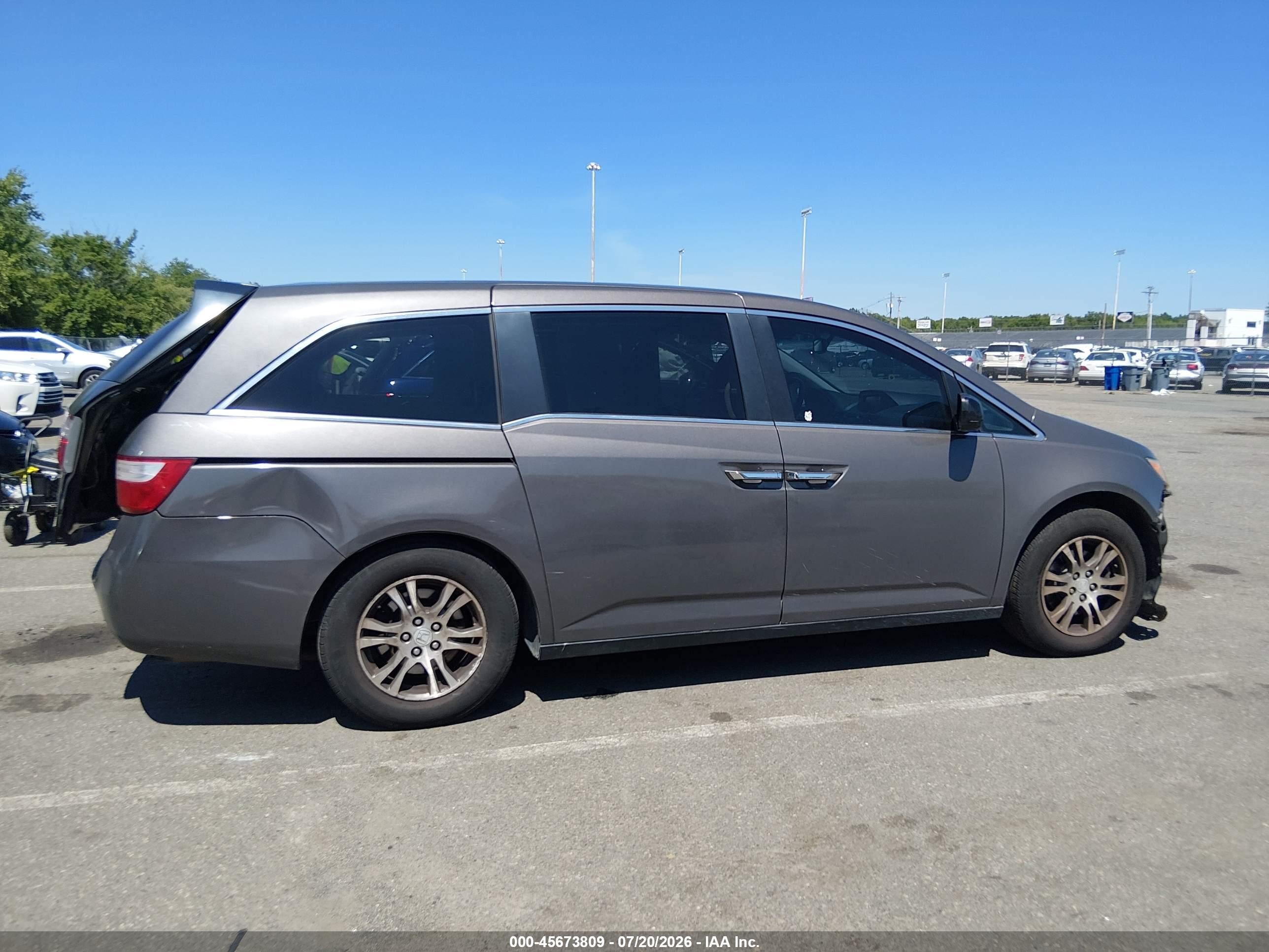 2012 Honda Odyssey Ex-l Gray vin: 5FNRL5H69CB013016