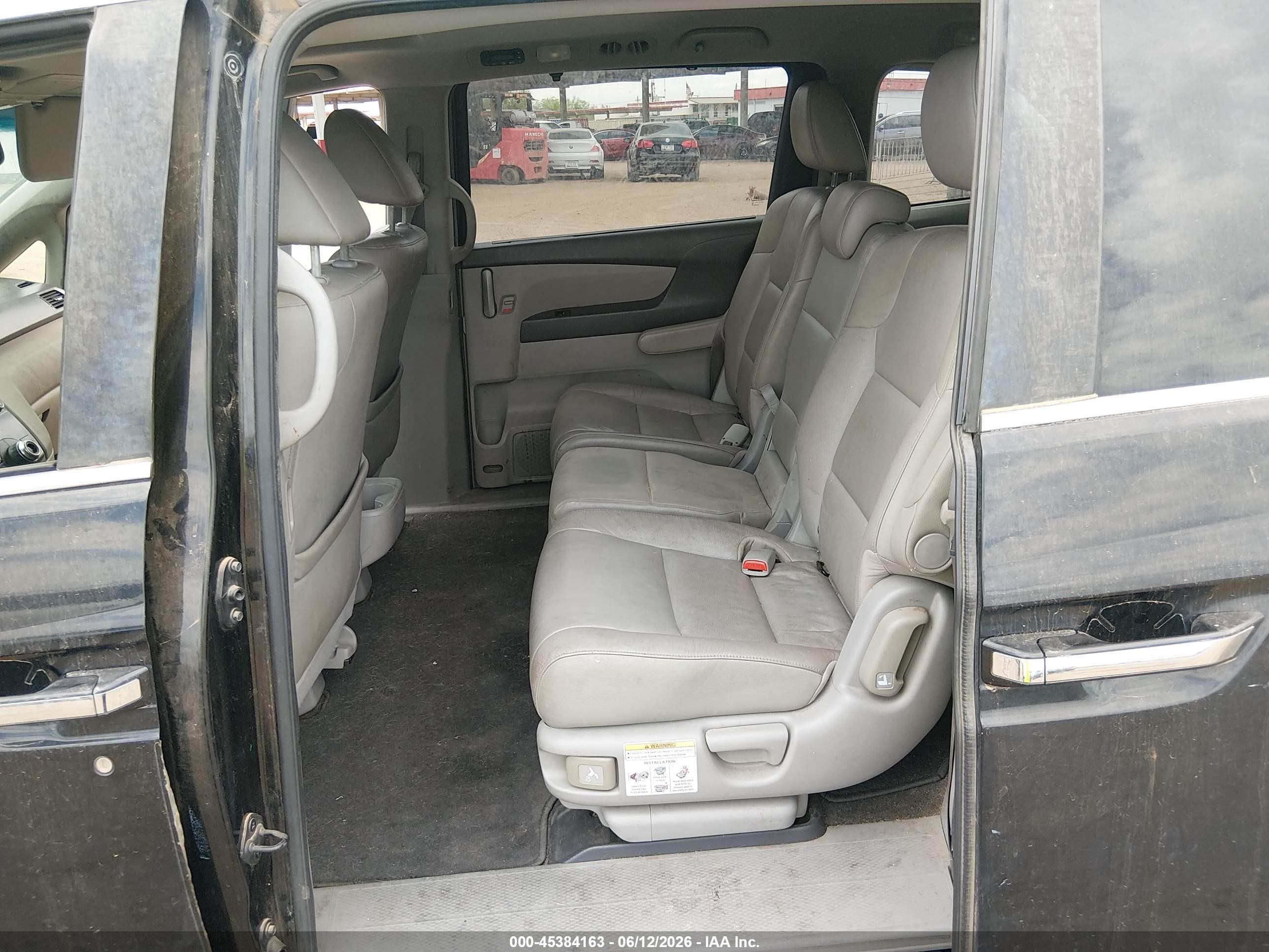 2012 Honda Odyssey Ex-l Black vin: 5FNRL5H69CB015025
