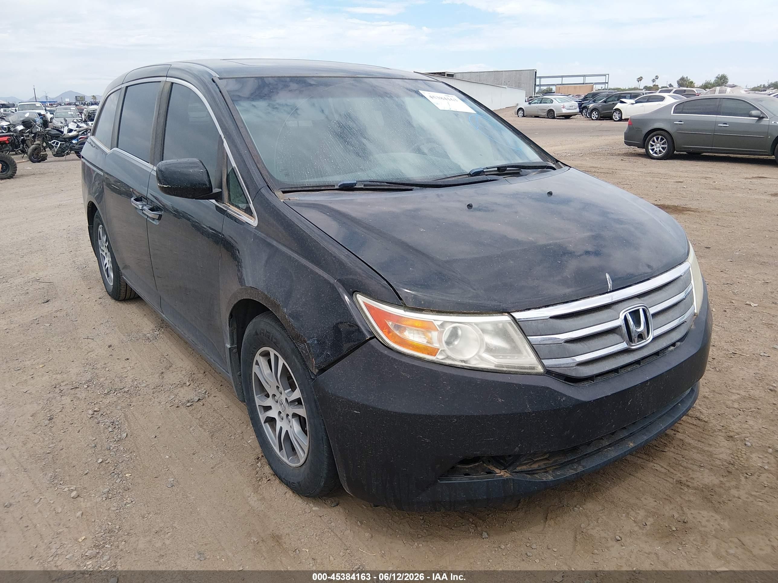 2012 Honda Odyssey Ex-l Black vin: 5FNRL5H69CB015025
