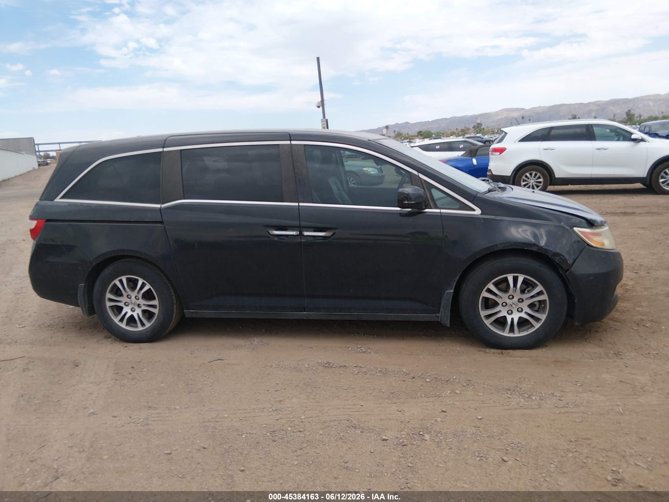 2012 Honda Odyssey Ex-l Black vin: 5FNRL5H69CB015025