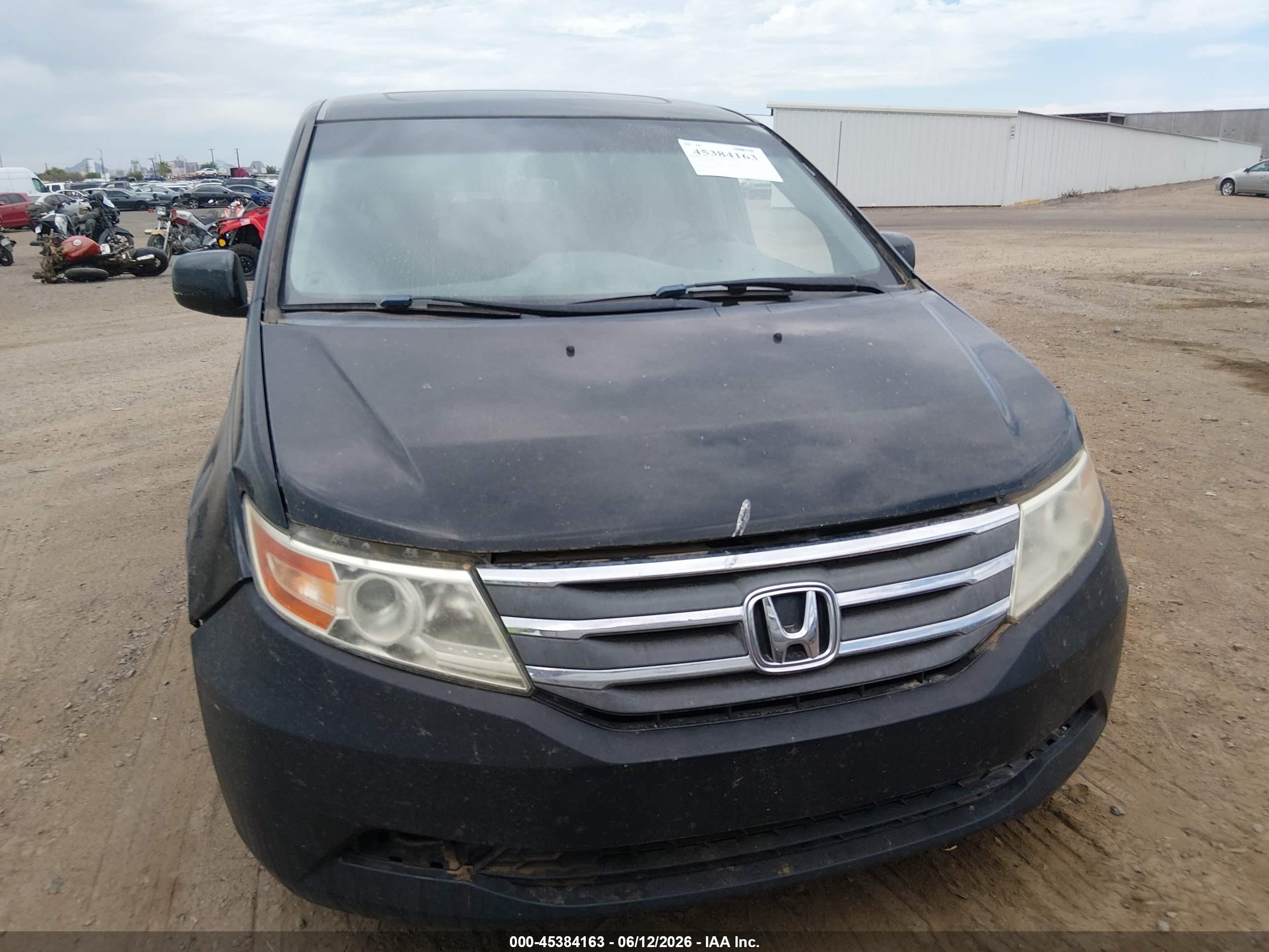2012 Honda Odyssey Ex-l Black vin: 5FNRL5H69CB015025