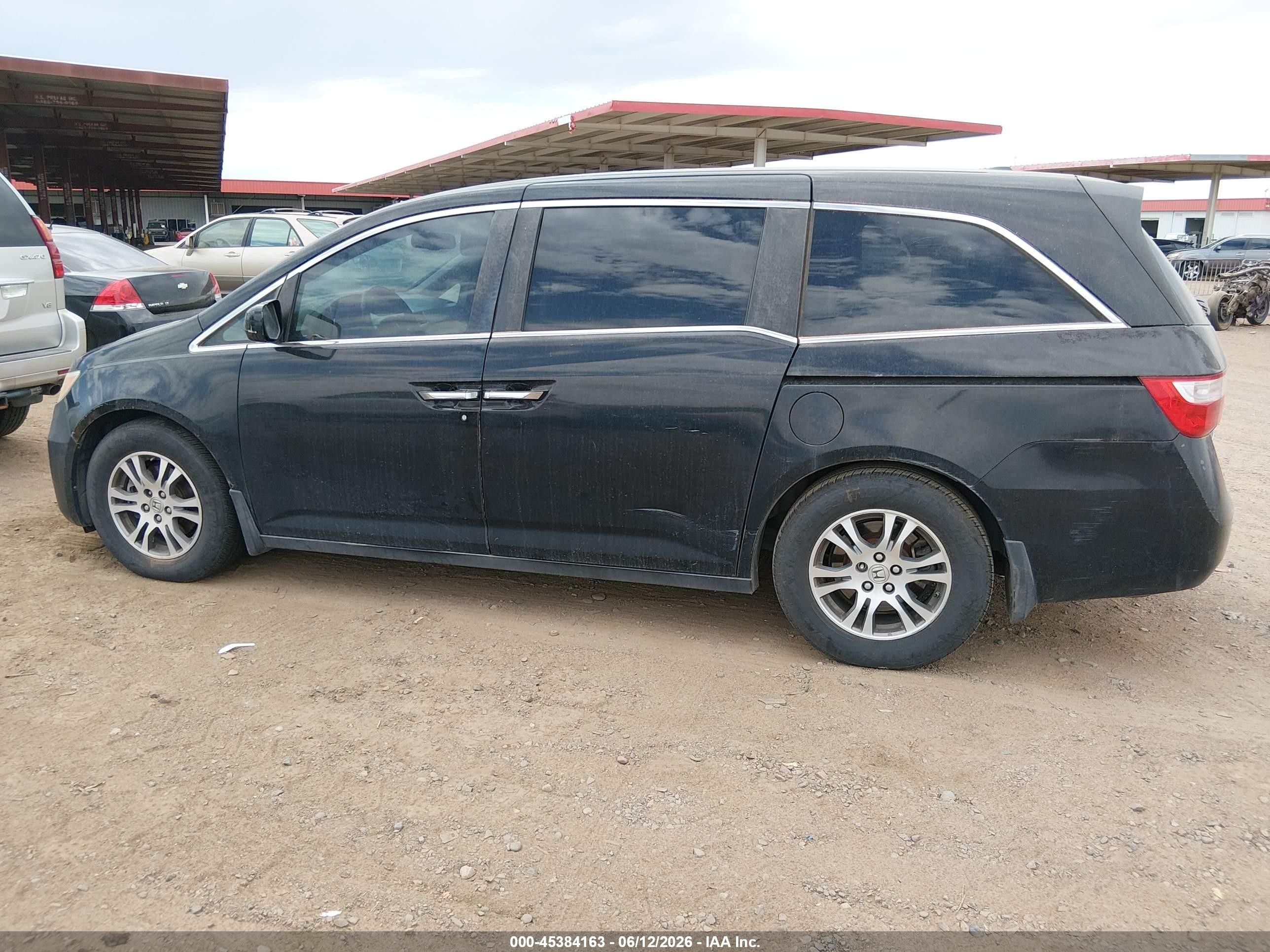 2012 Honda Odyssey Ex-l Black vin: 5FNRL5H69CB015025
